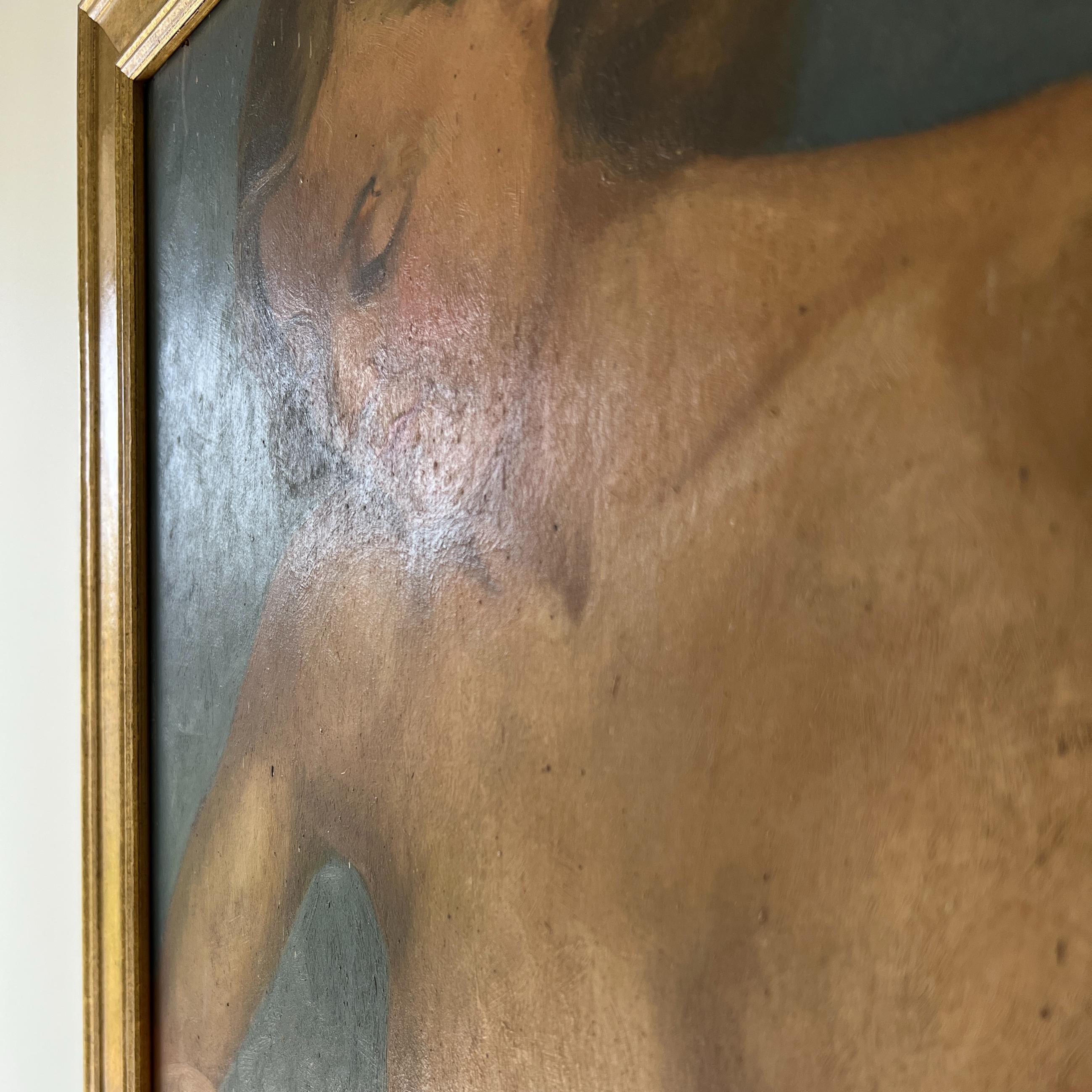 Seated Figure Oil Painting