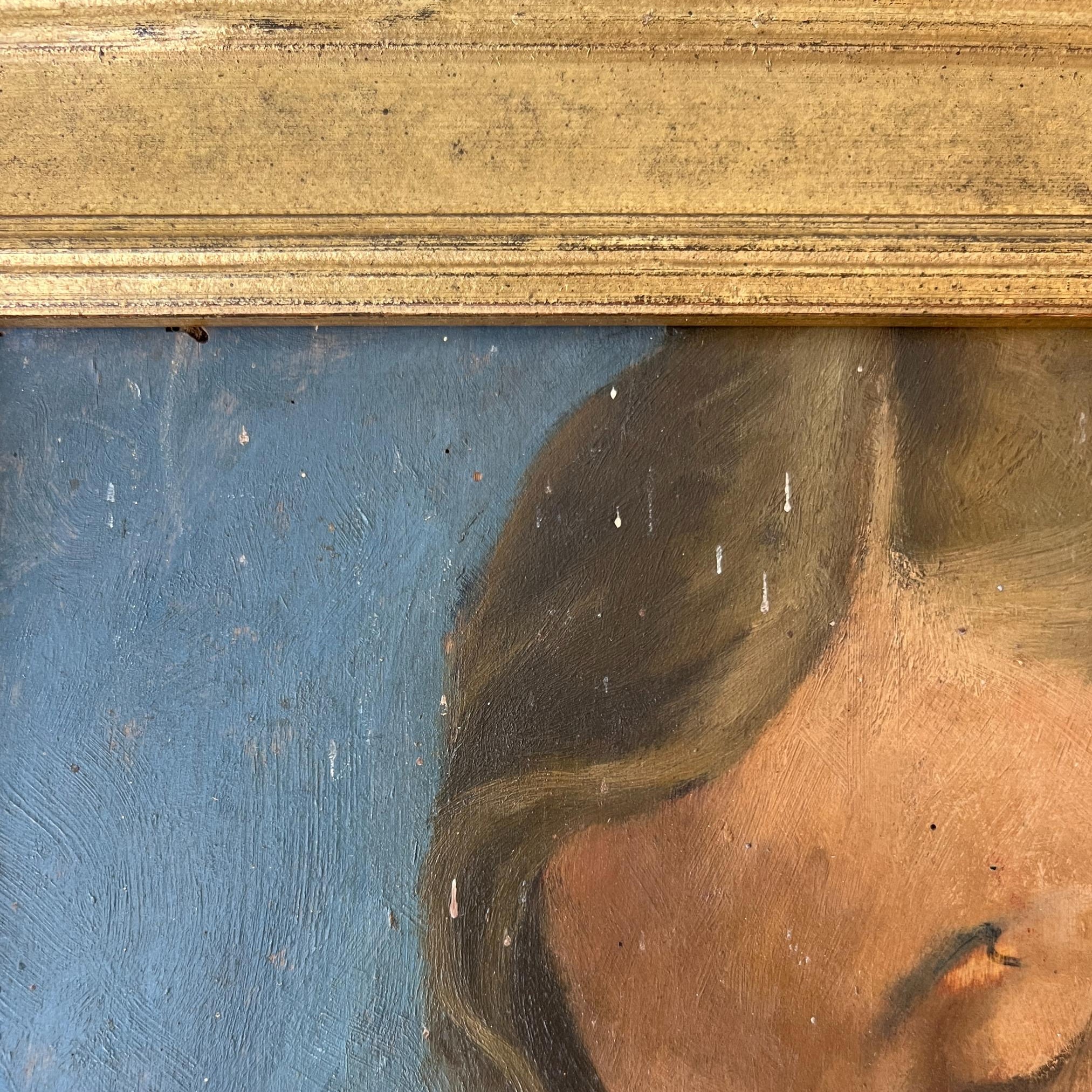 Seated Figure Oil Painting