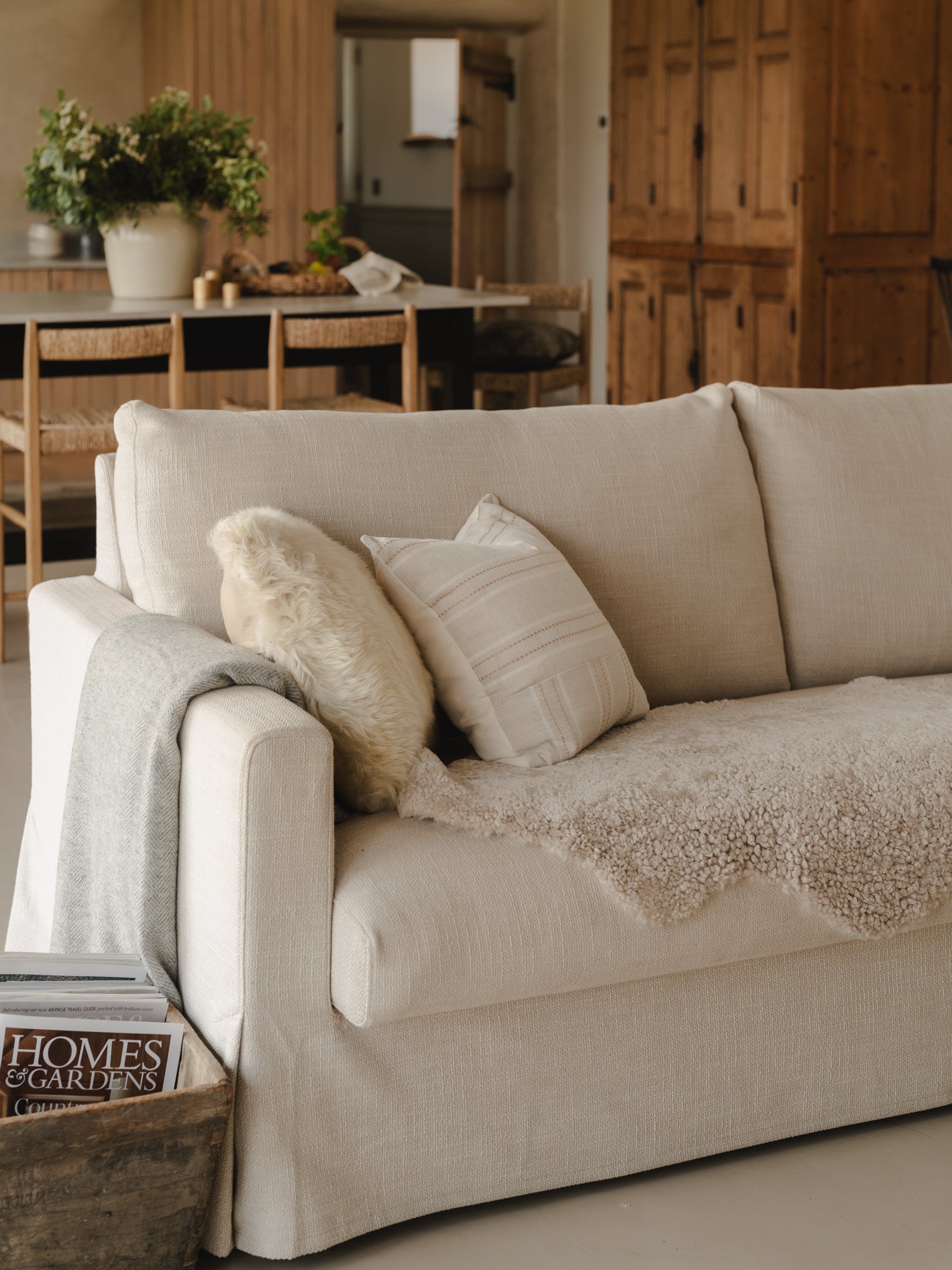 Double Shearling Rug - Cream