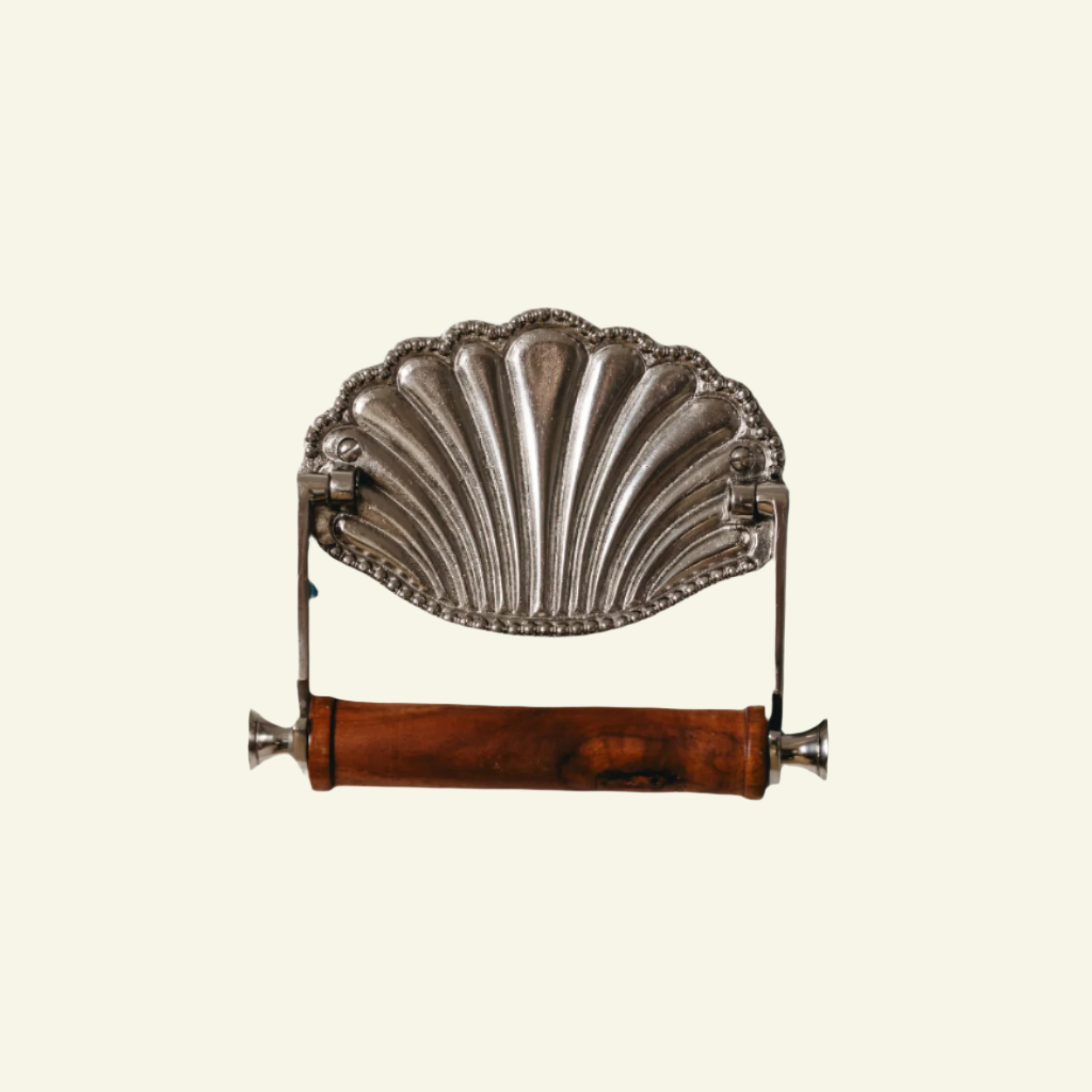 Shell Brass Toilet Roll Holder (Chrome)