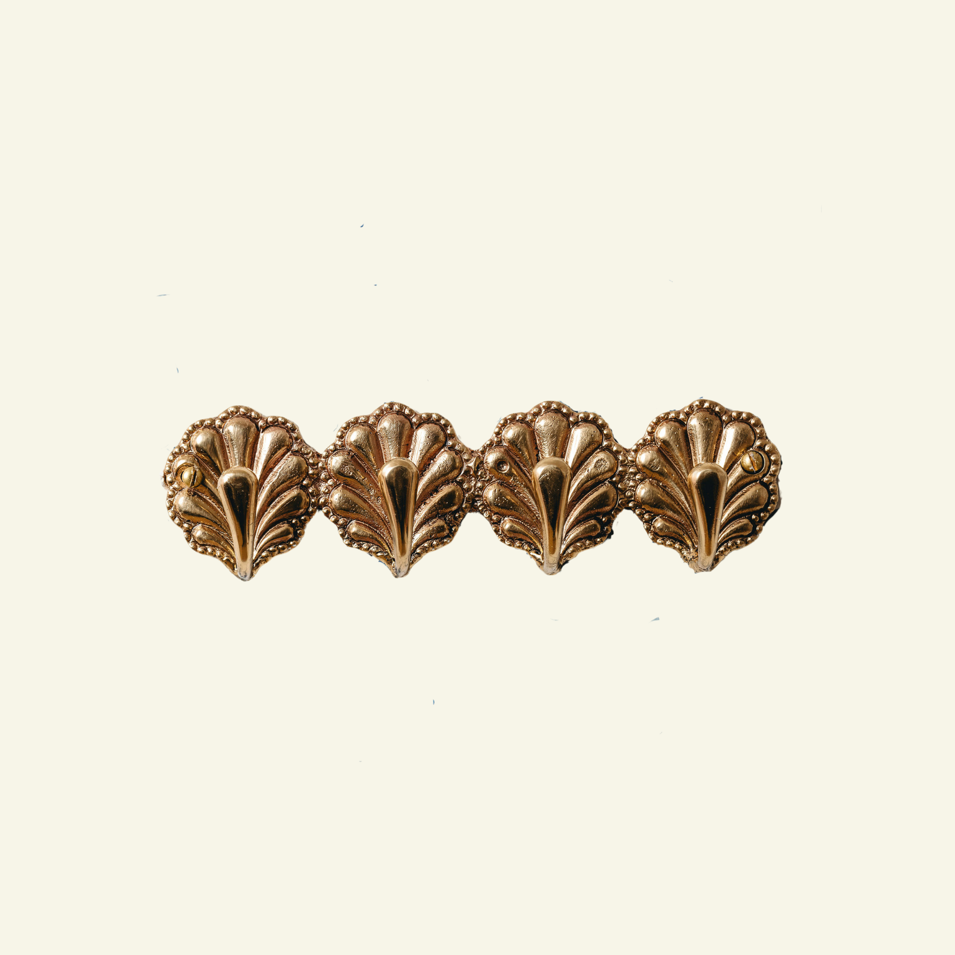 Shell Brass Coat Hooks