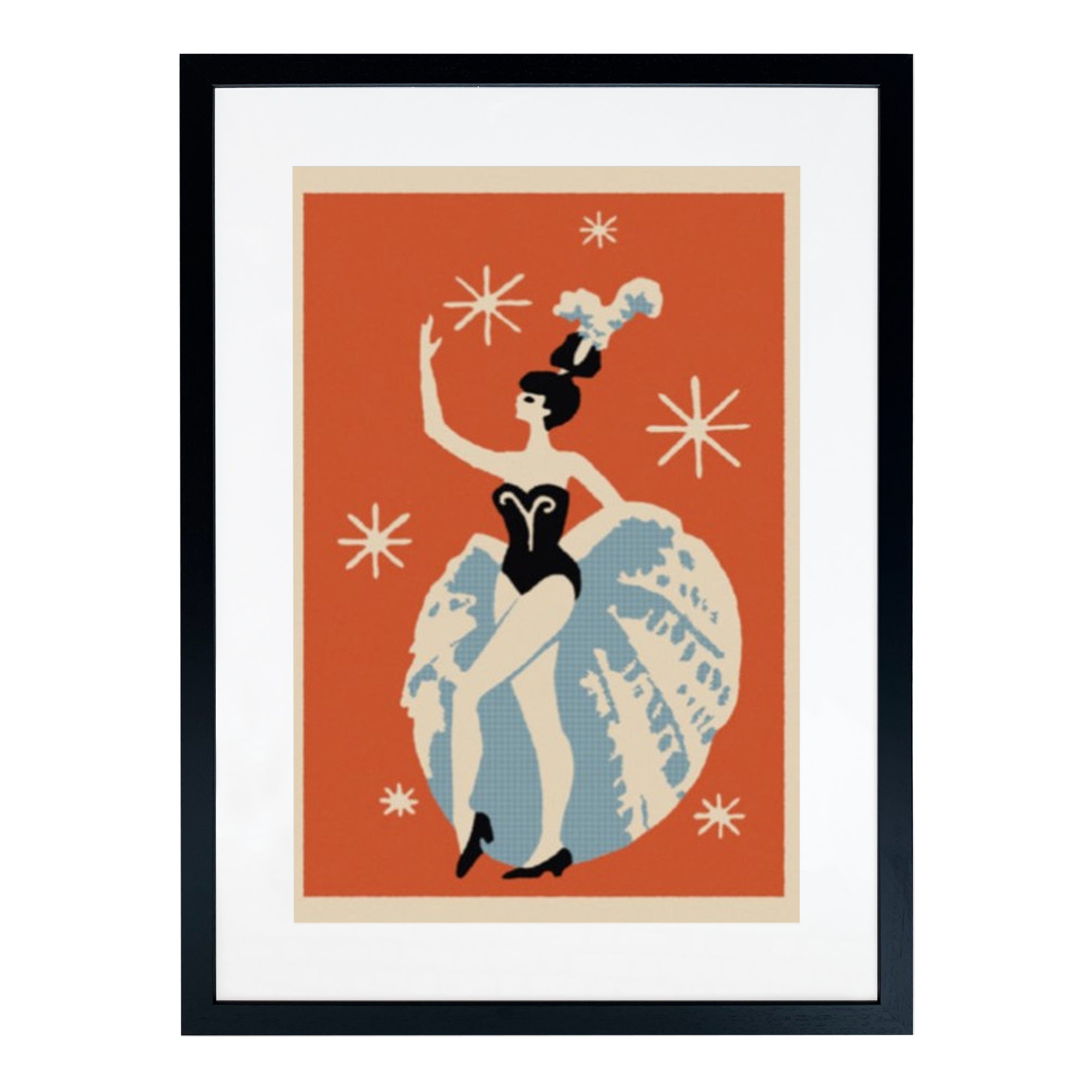 Showgirl Framed Matchbox Label Print