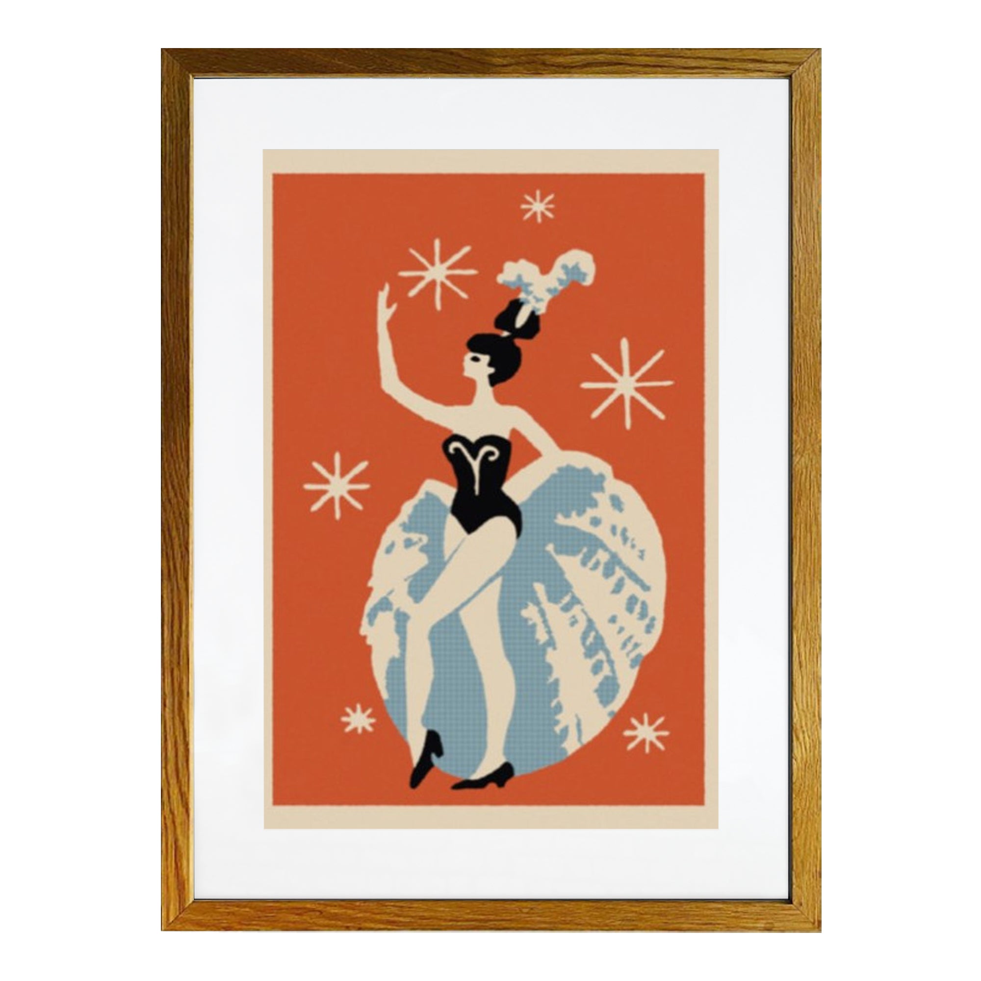 Showgirl Framed Matchbox Label Print