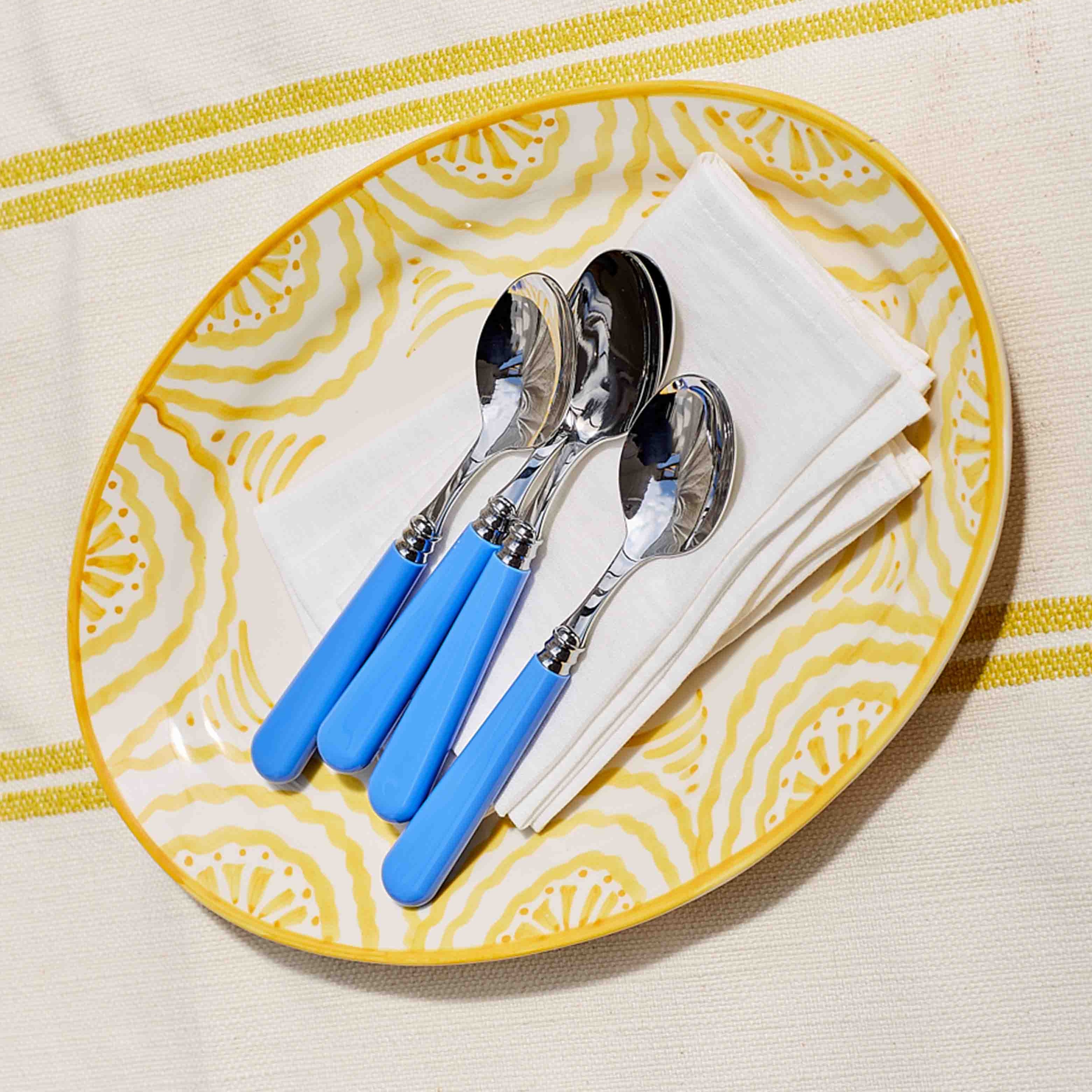 Sky Blue Dessert Spoons | Set of 2