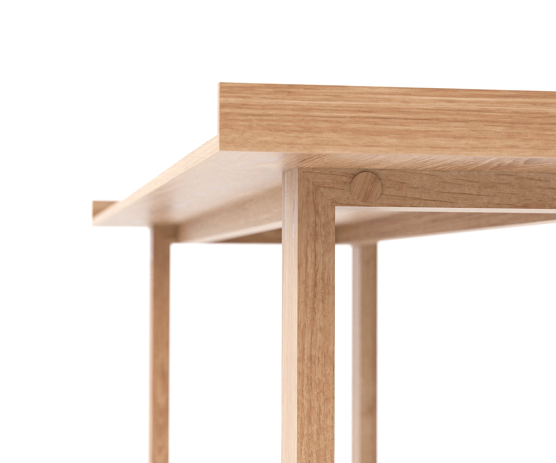 Slim Laptop Writing Table - Oak