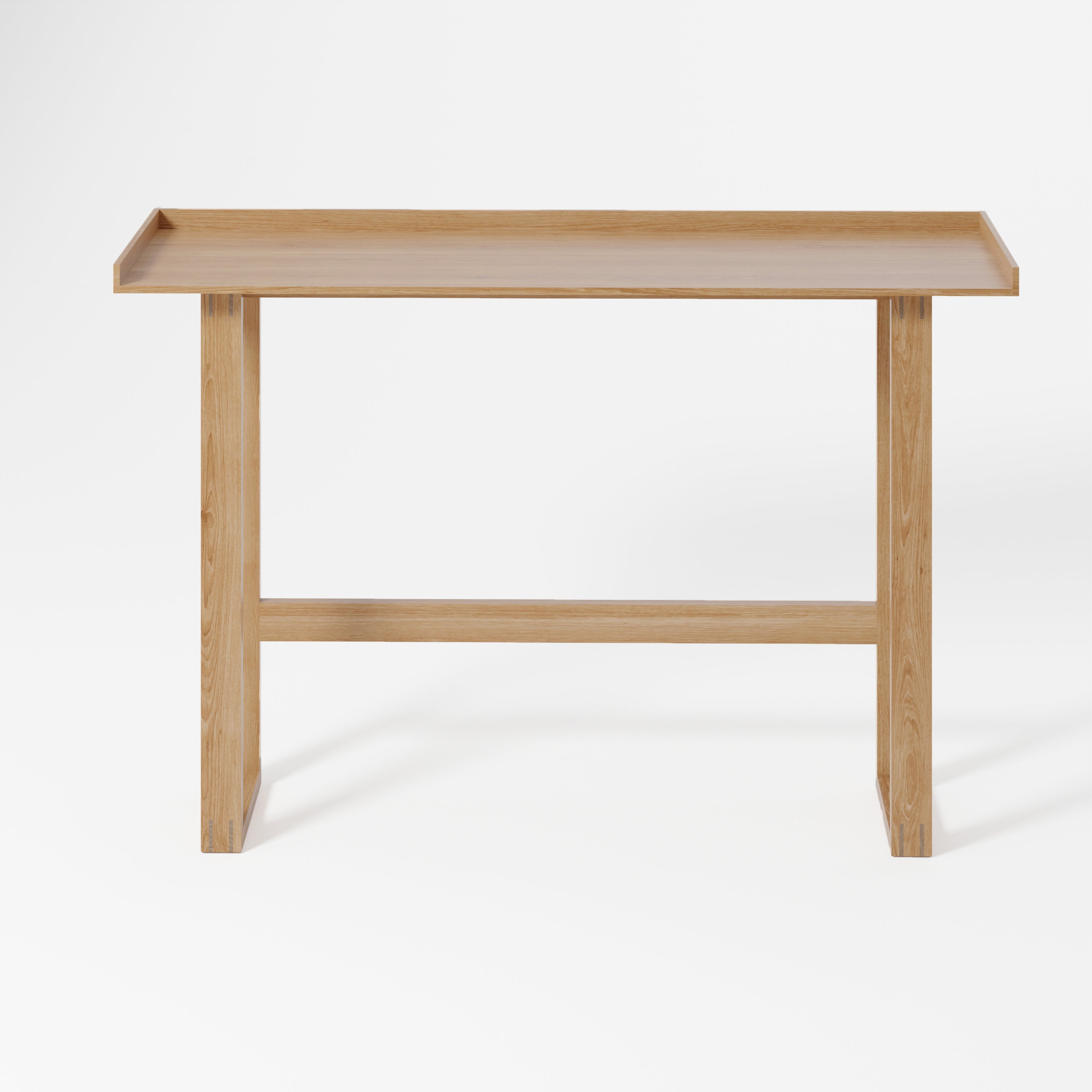 Slim Laptop Writing Table - Oak