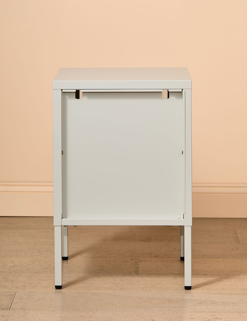 Small Simkin Bedside Cabinet in Panna Cotta Left Hand Opening