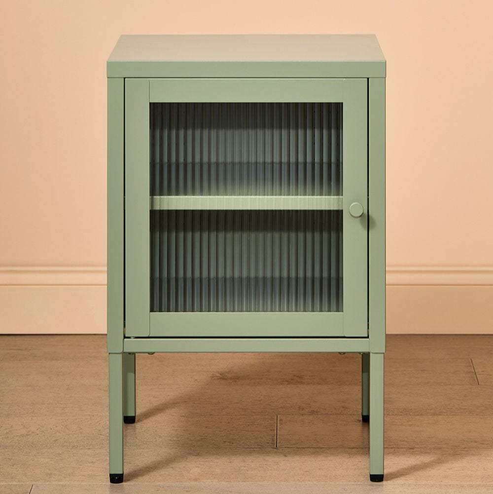 Small Simkin Bedside Cabinet in Sage Left Hand Opening