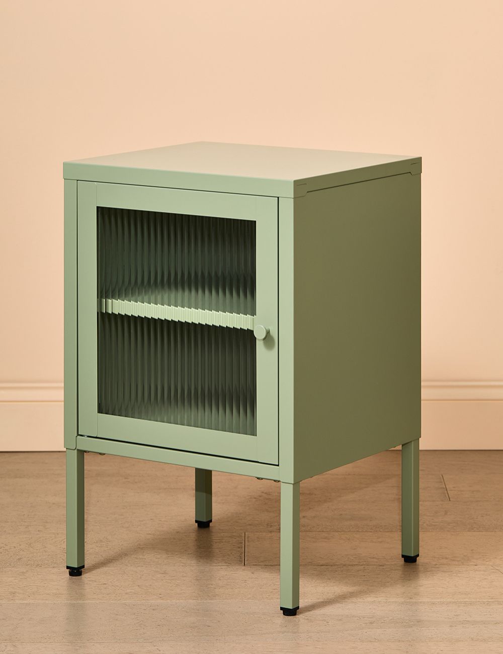 Small Simkin Bedside Cabinet in Sage Left Hand Opening