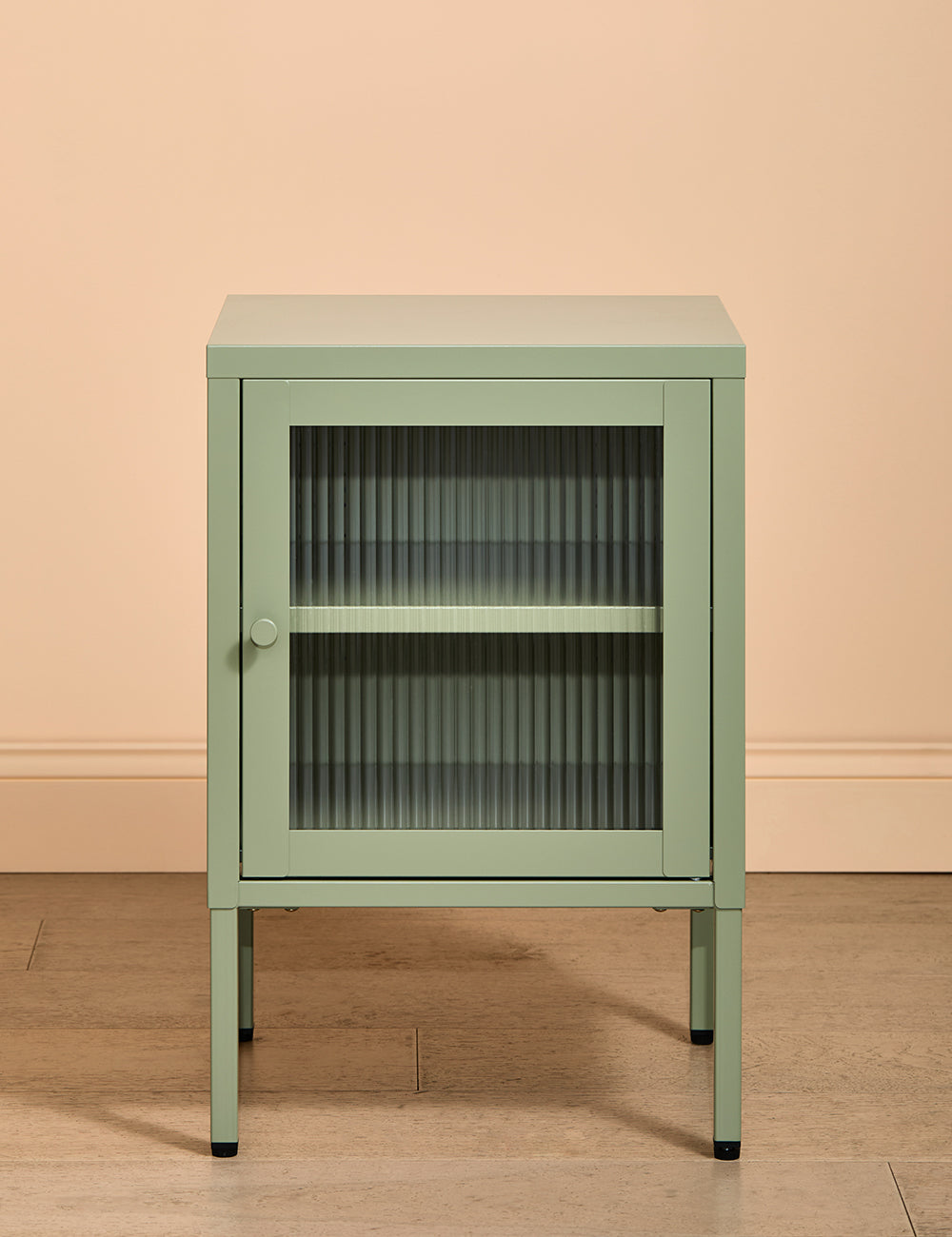Small Simkin Bedside Cabinet in Sage Right Hand Opening