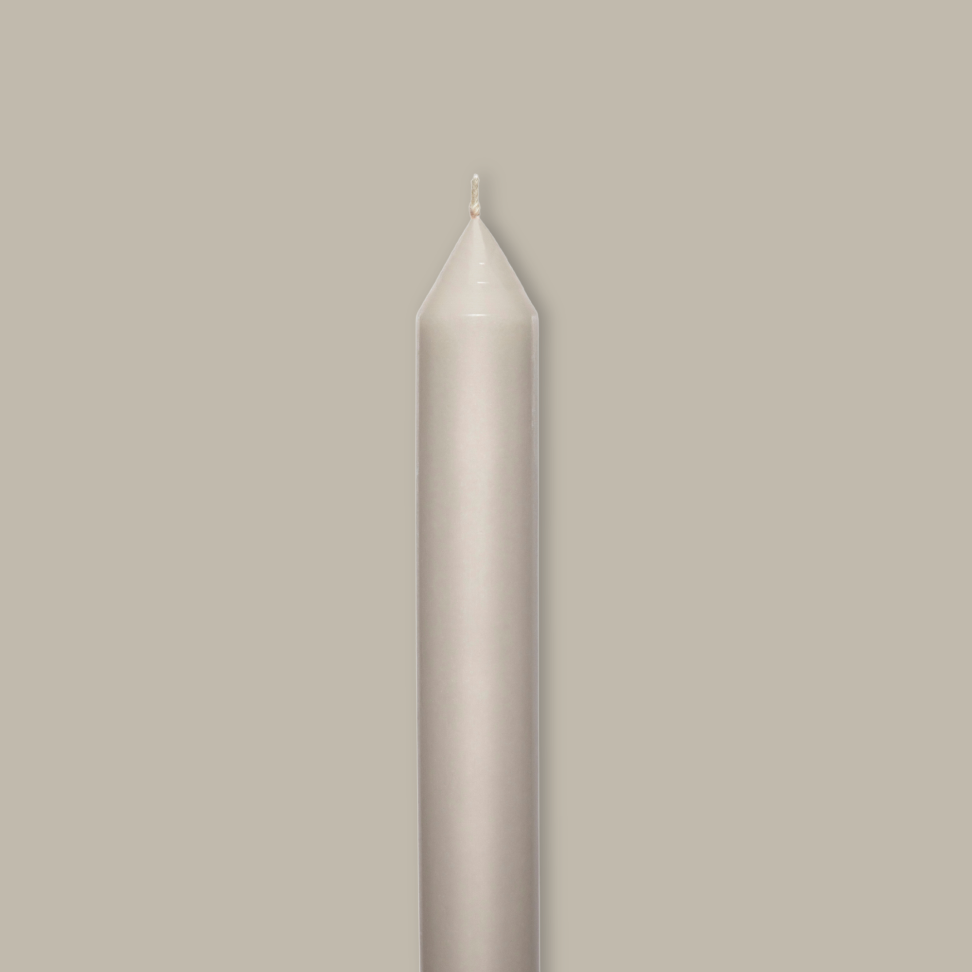Soft Grey Tapered Candle