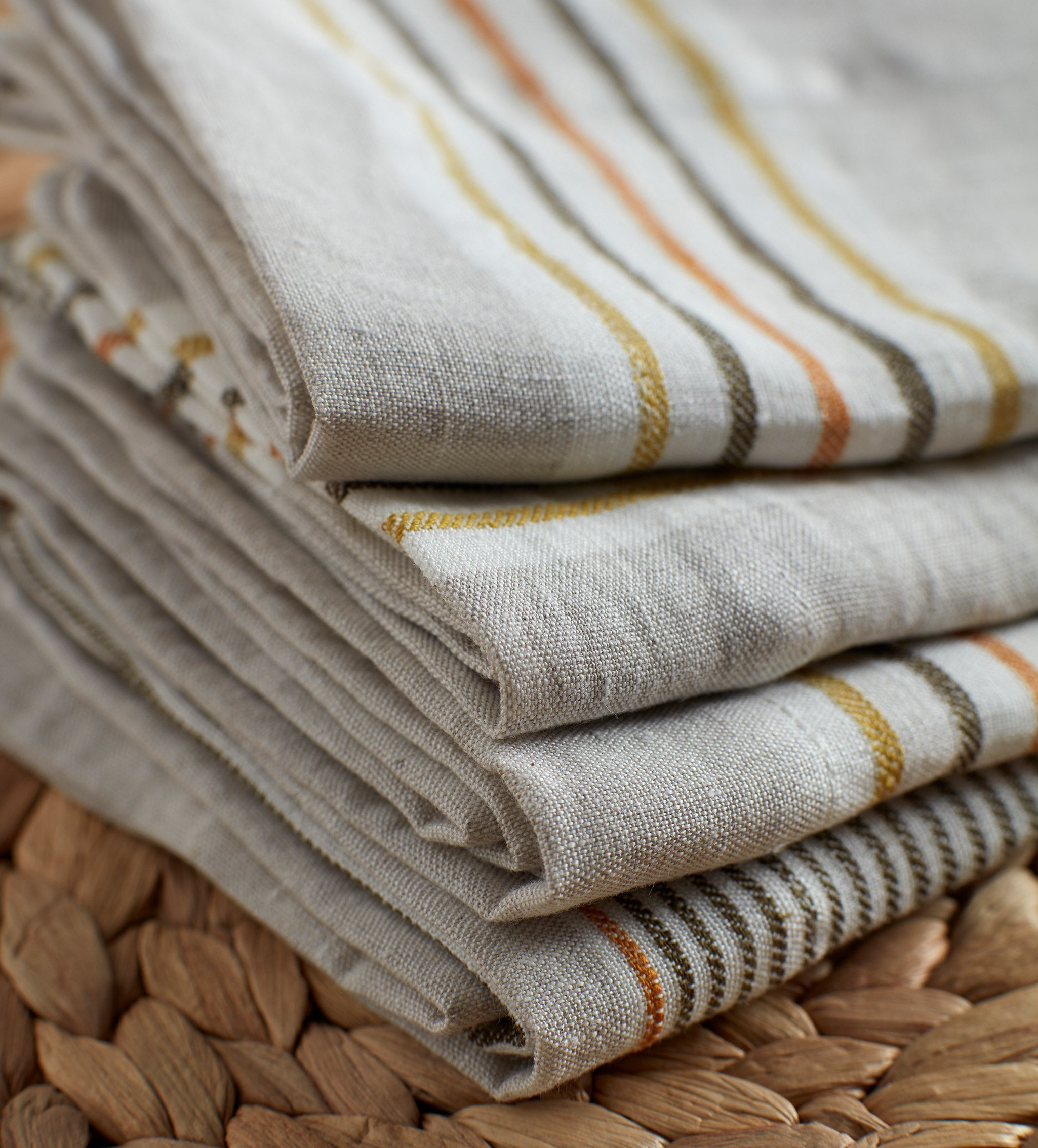 Sophie Stripe 100% Linen Napkins - Set of 4