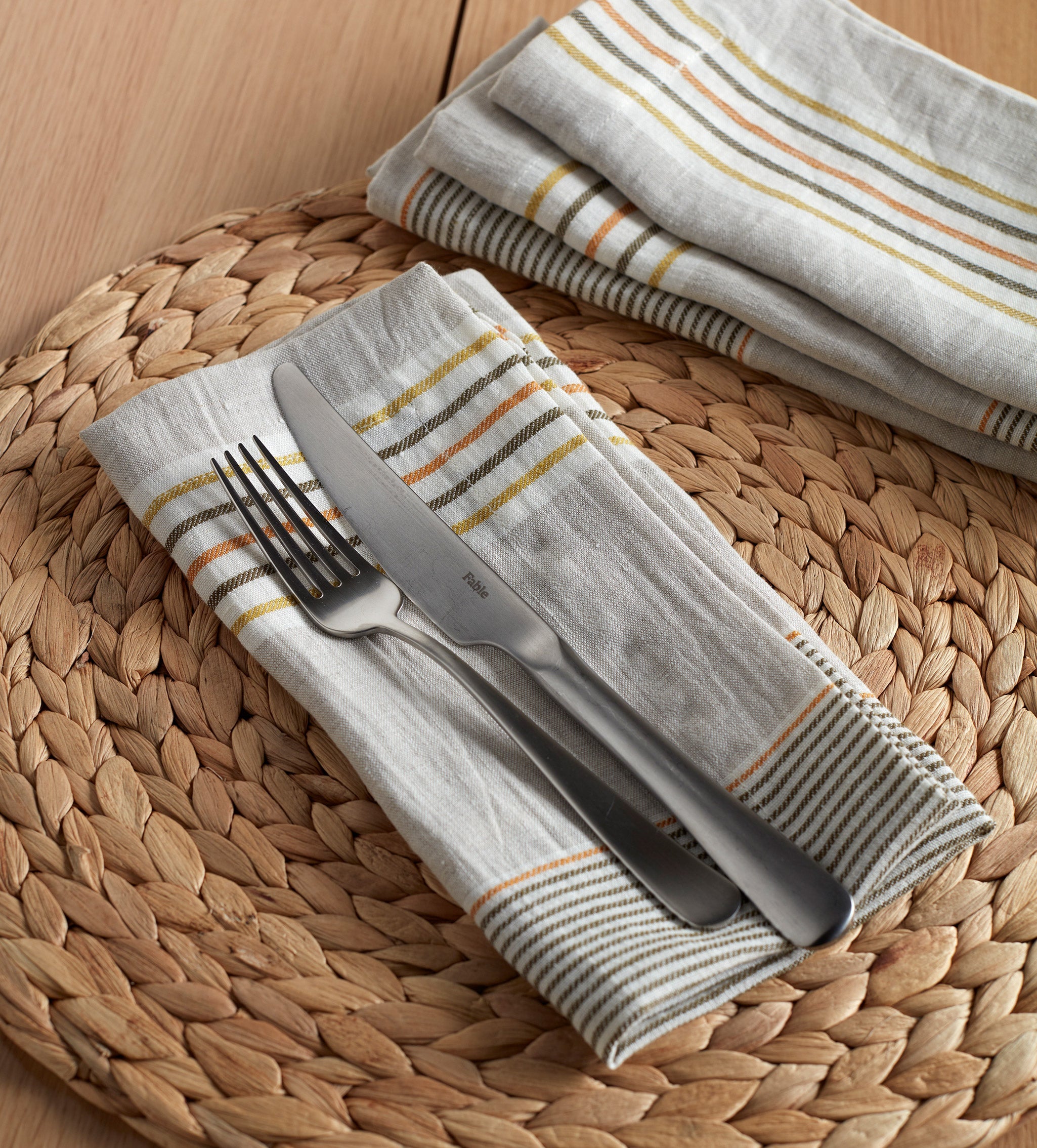 Sophie Stripe 100% Linen Napkins - Set of 4