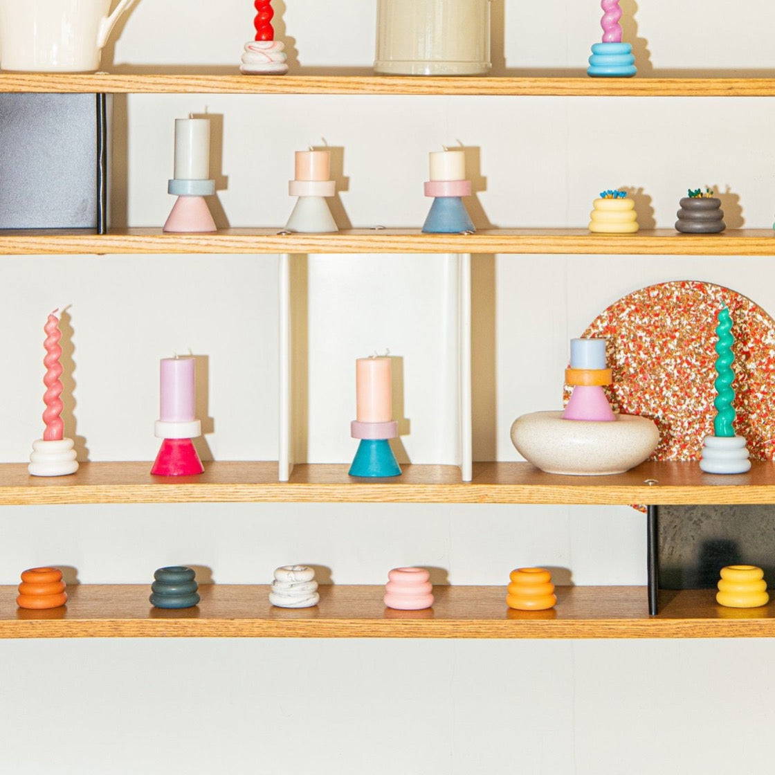 Stack Candle Mini | Lavender, Peach & Pale Pink