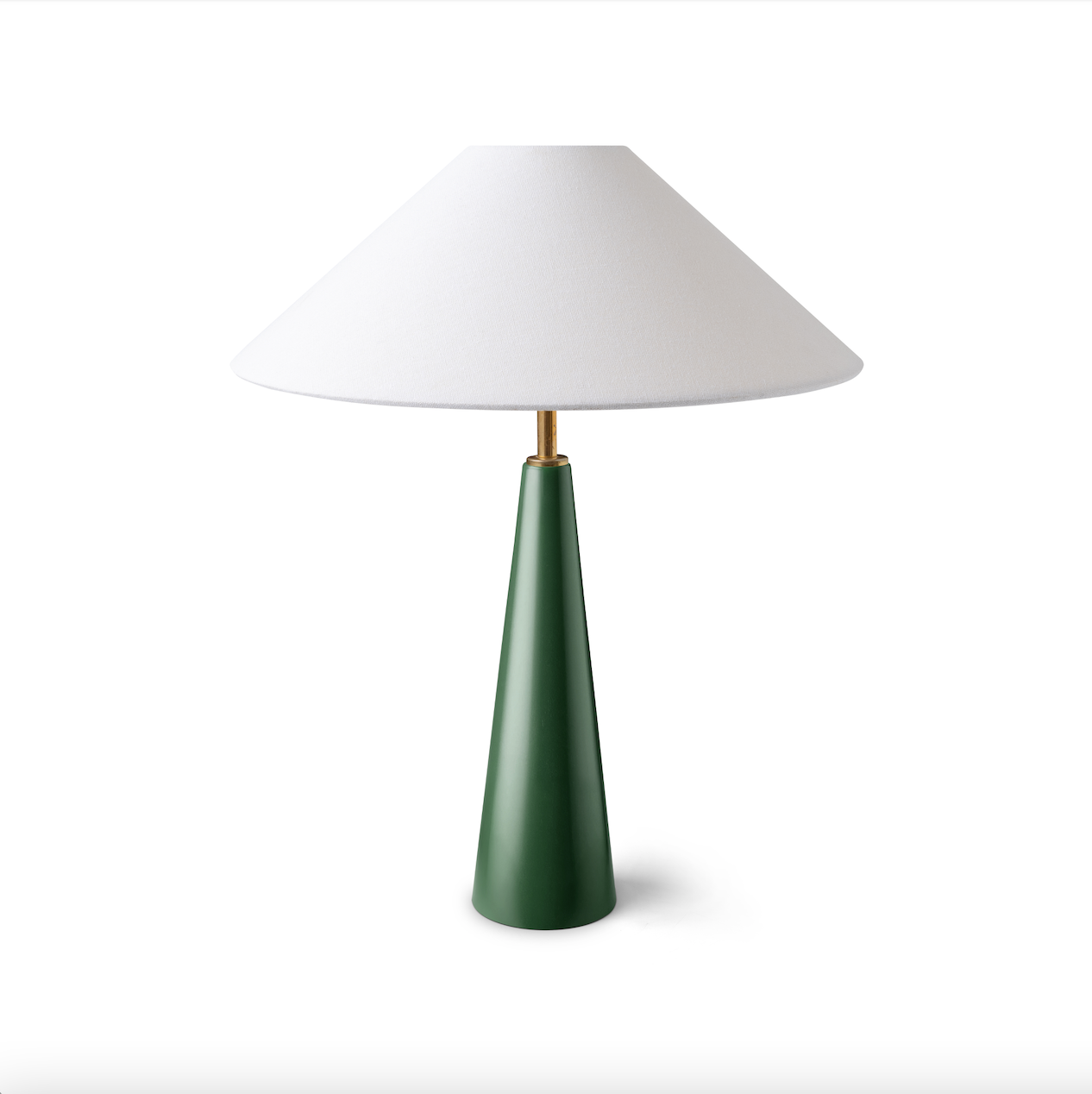 Strobe Conical Oak Lamp Base | The Roost Racing Green