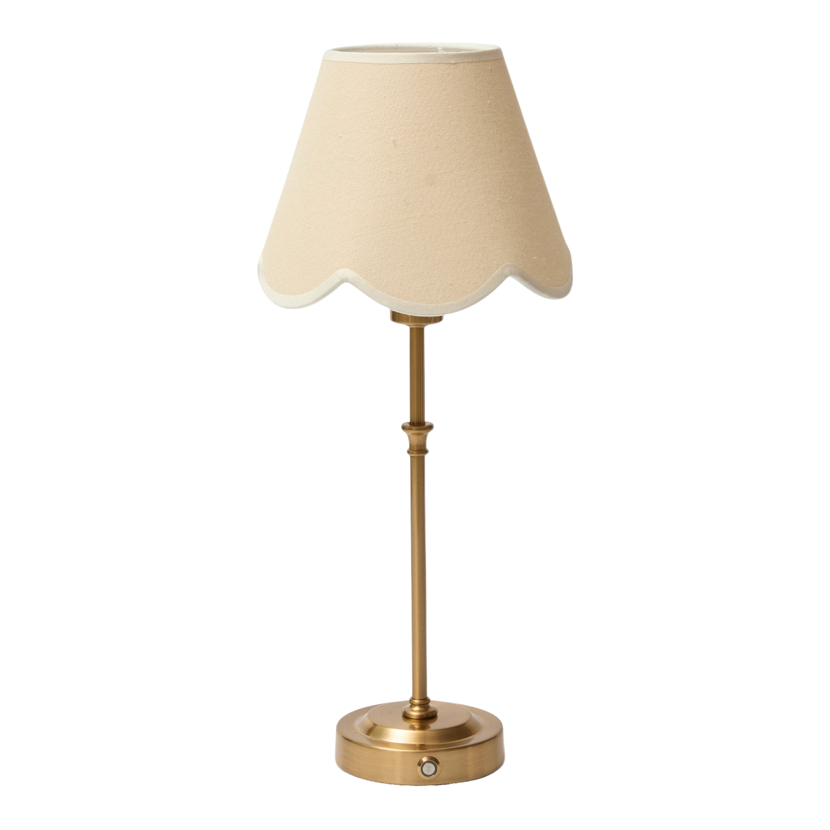 Lyla Lamp with Beige Scalloped Lampshade
