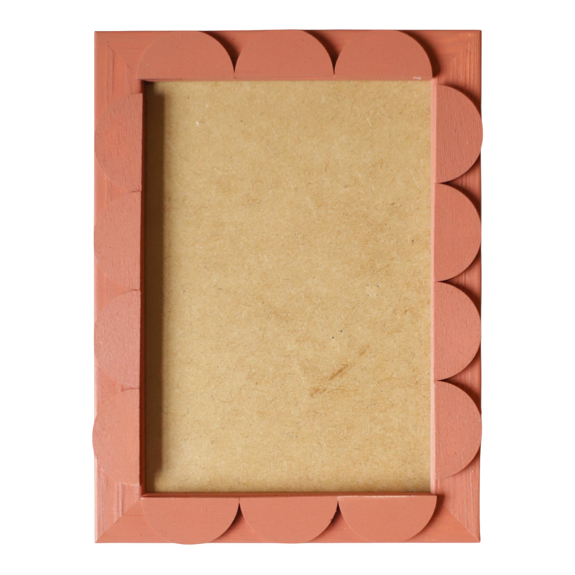 Terracotta Stained Scallop Frame