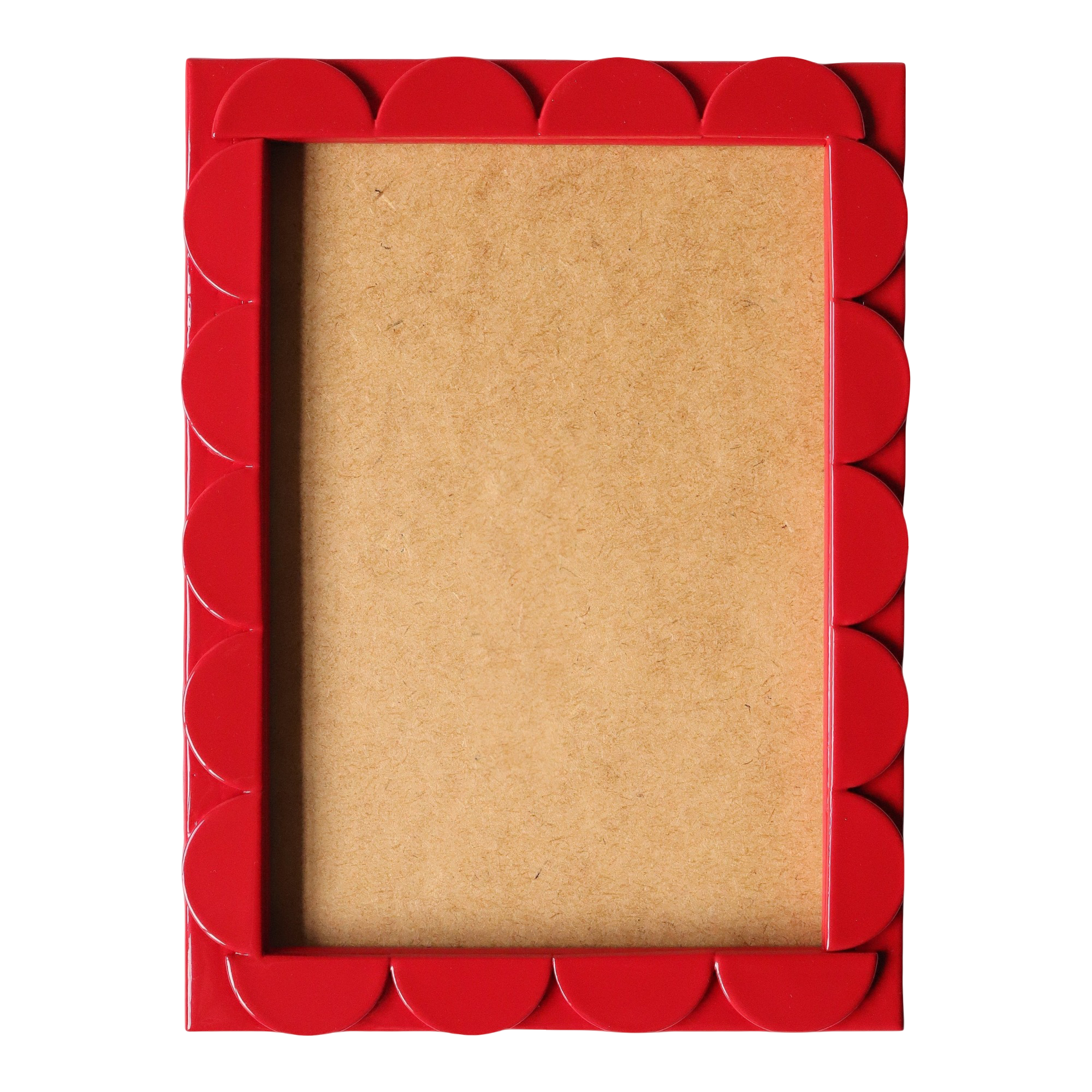 8x6 Crimson Lacquered Scallop Frame