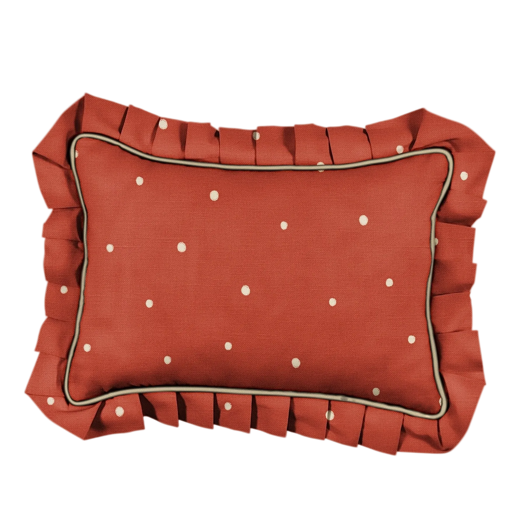 Dolce Daisies Cushion, Red Velvet