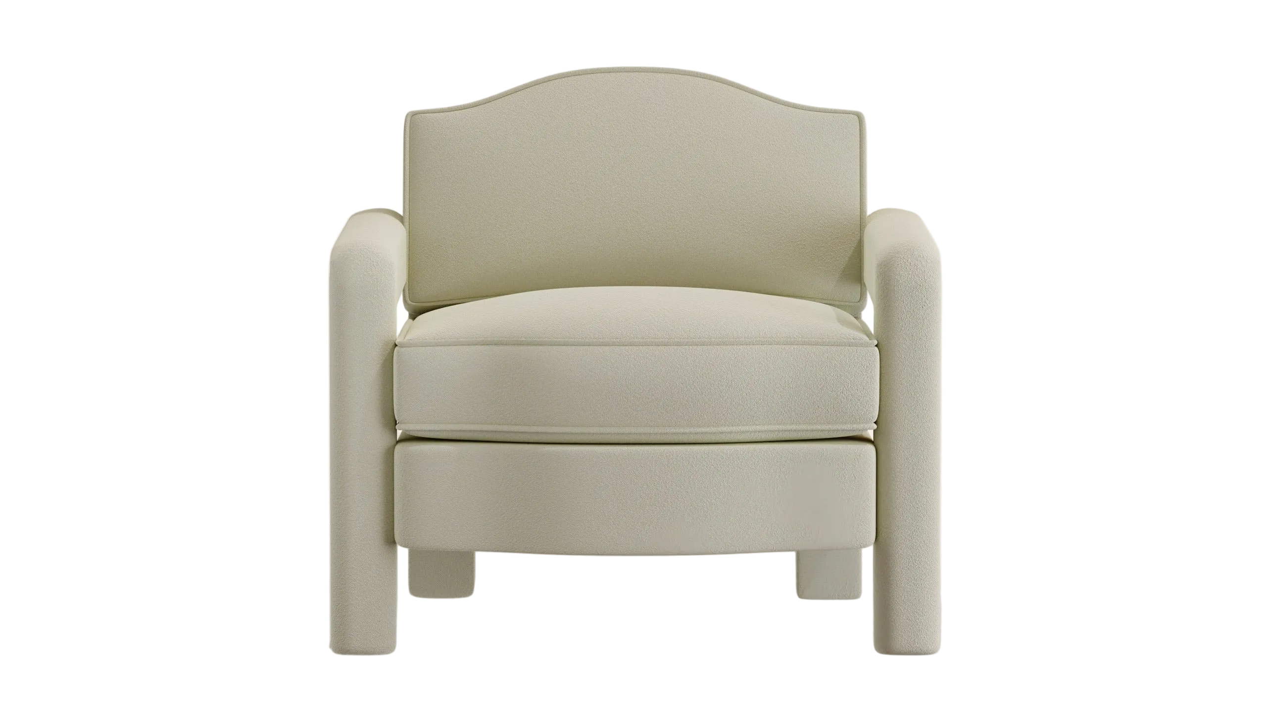 Elio Armchair, Nougat Boucle
