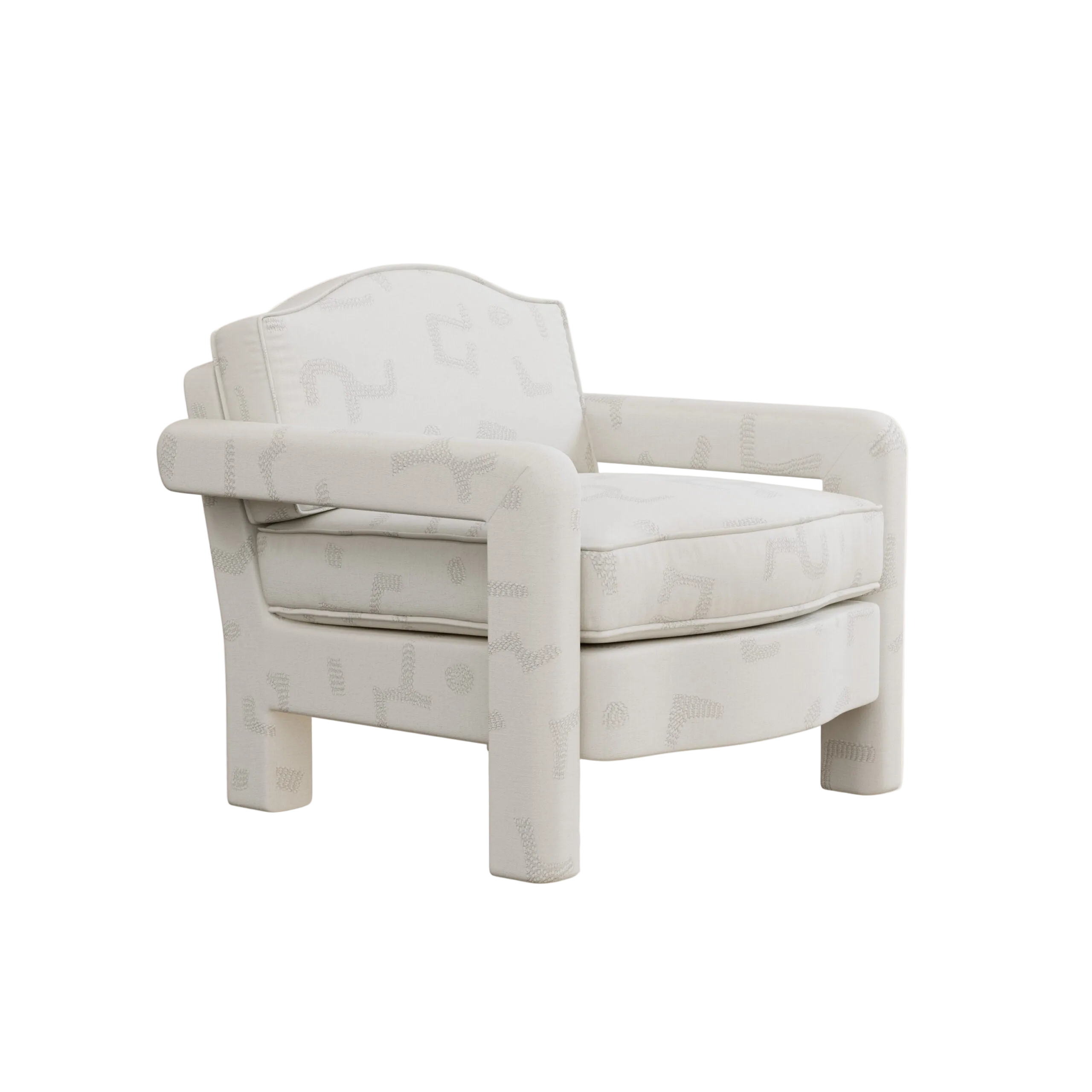 Elio Armchair, Raphia, Powder