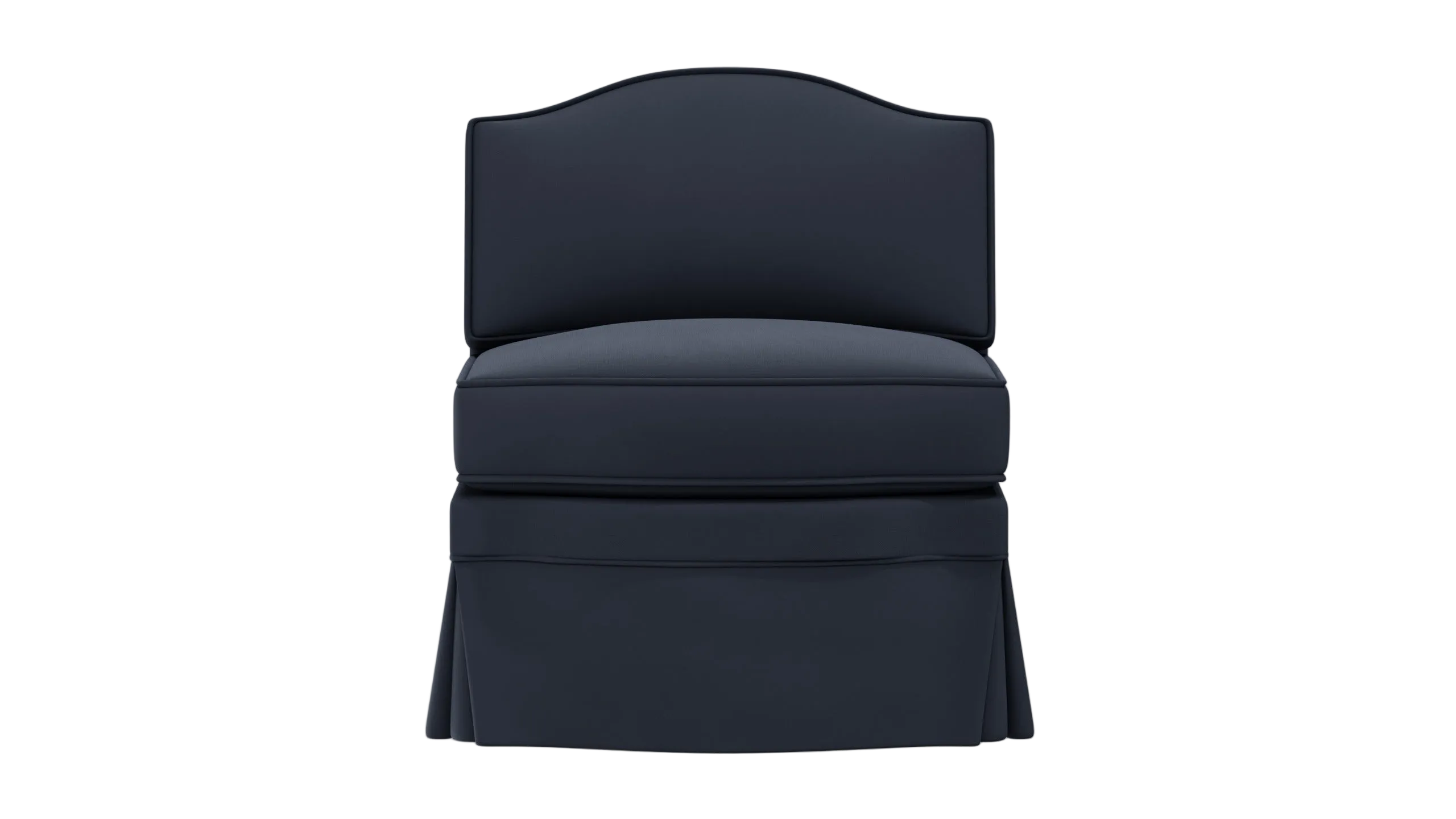 Felix Slipper Chair, Prussian Linen