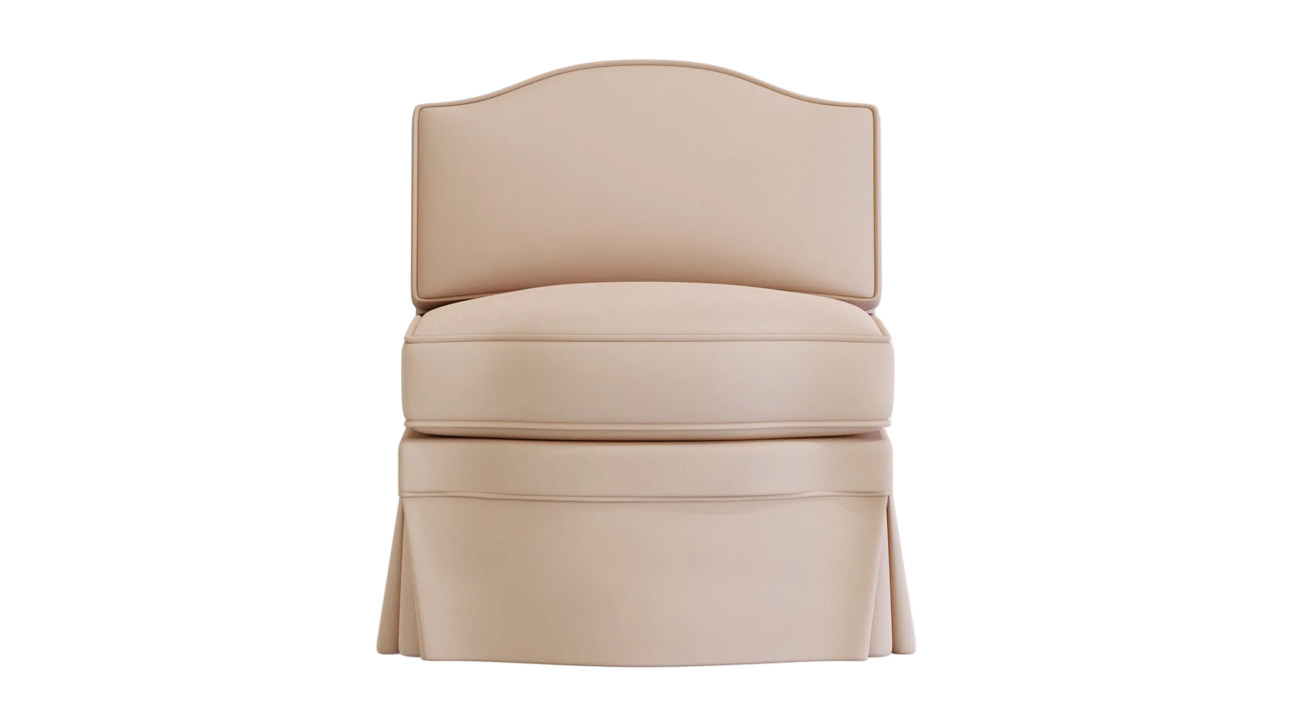 Felix Slipper Chair, Rose Linen