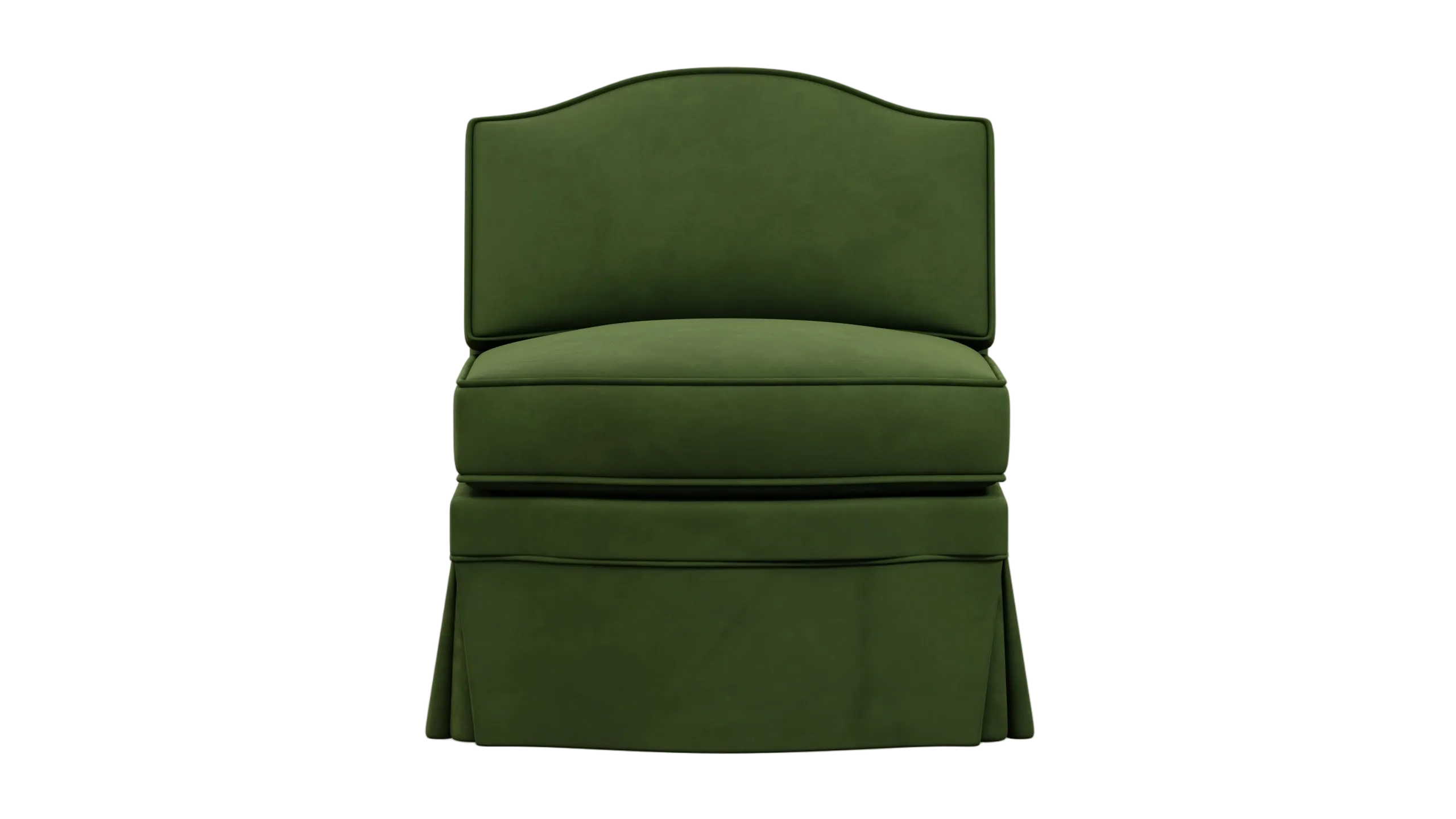 Felix Slipper Chair, Zucchini Velvet