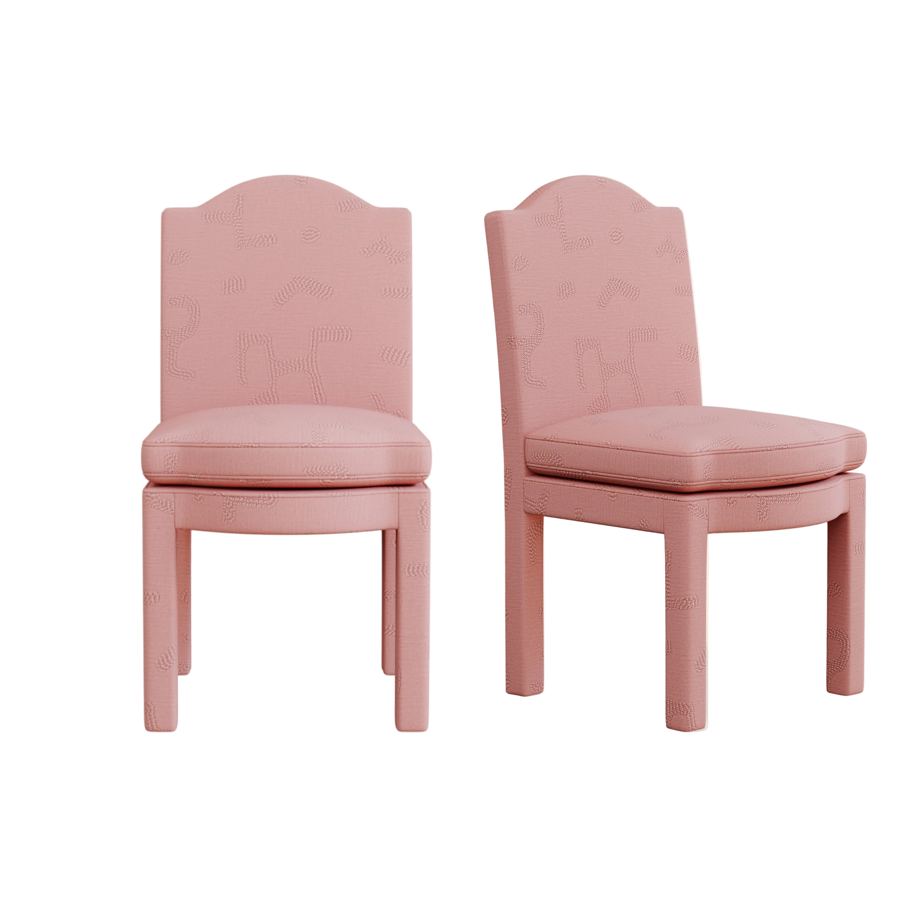Pair of Leo Dining Chairs, Clay