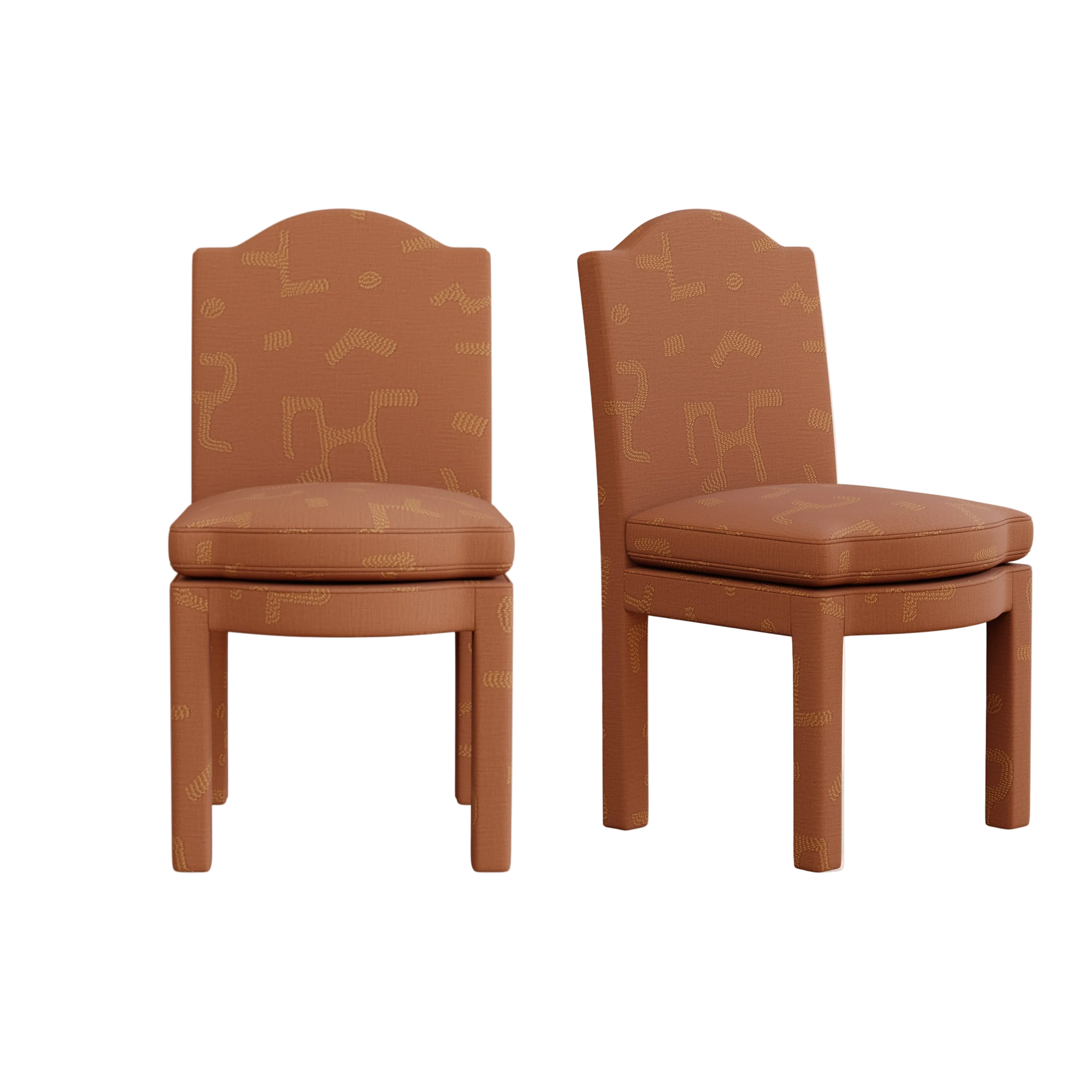 Pair of Leo Dining Chairs, Tobacco