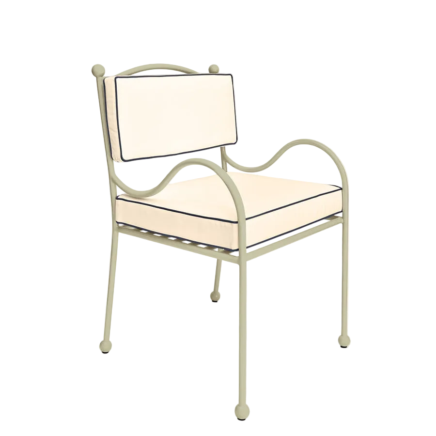 Panarea Armchair in Gelato, Cream & Black Upholstery