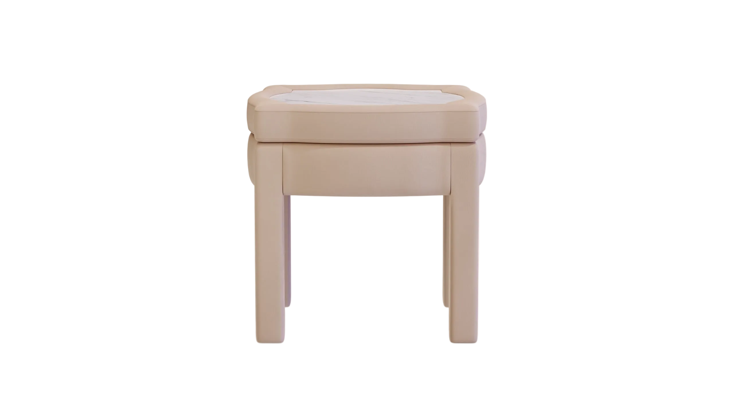 Piero Footstool, Rose Linen