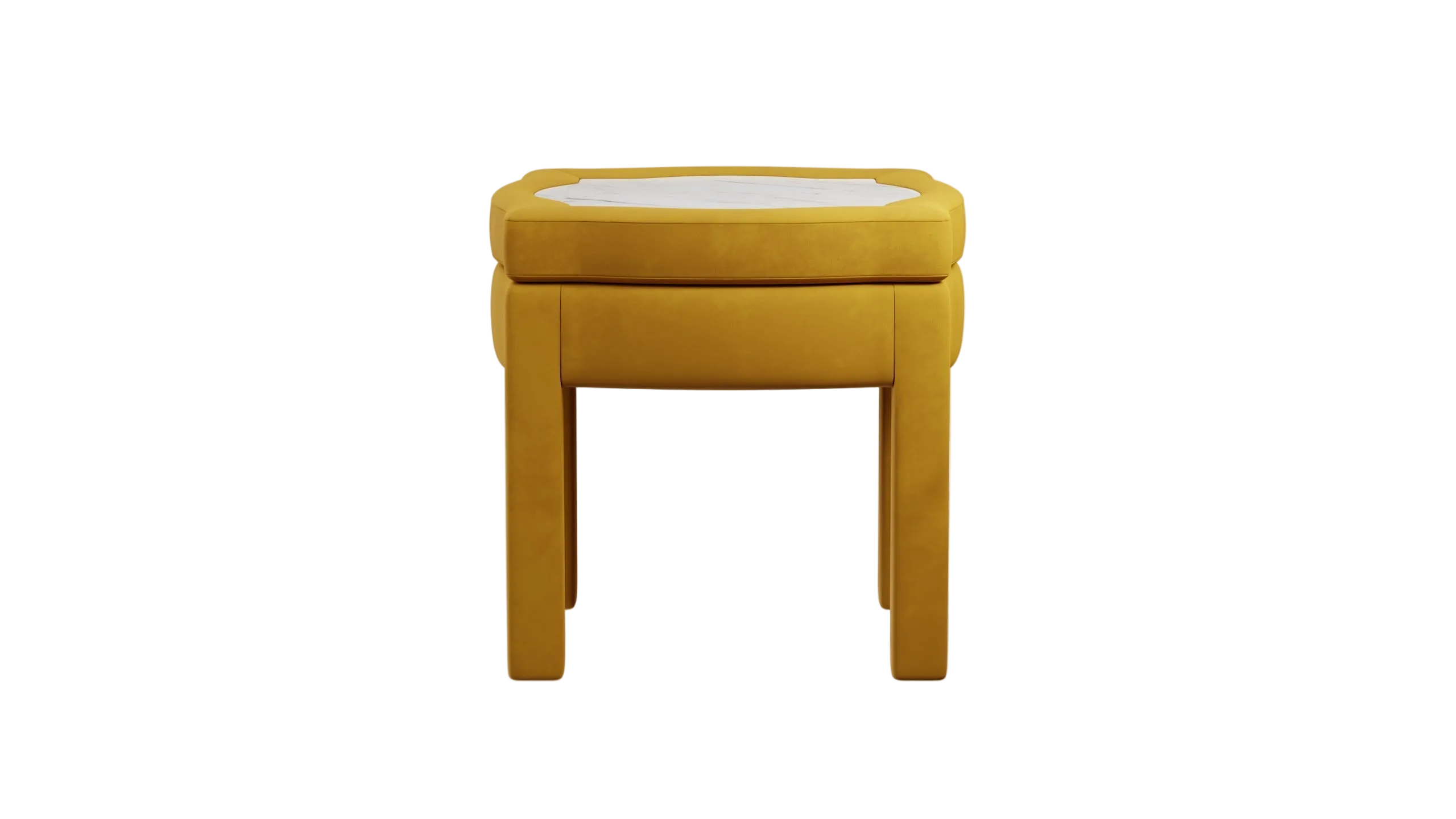 Piero Footstool, Turmeric Velvet