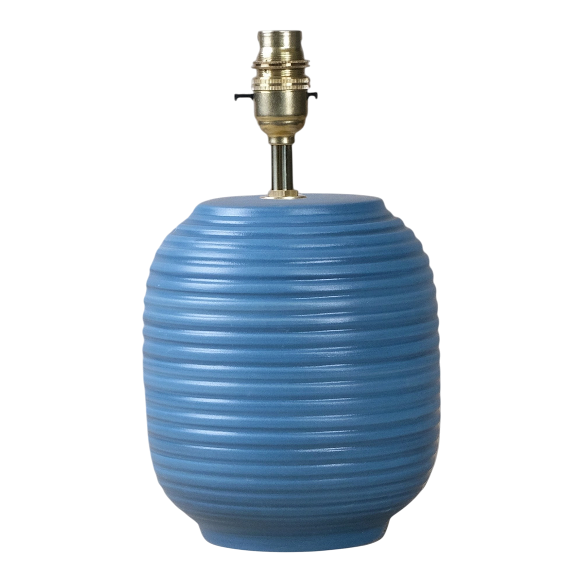 Blue Ridged Small Table Lamp