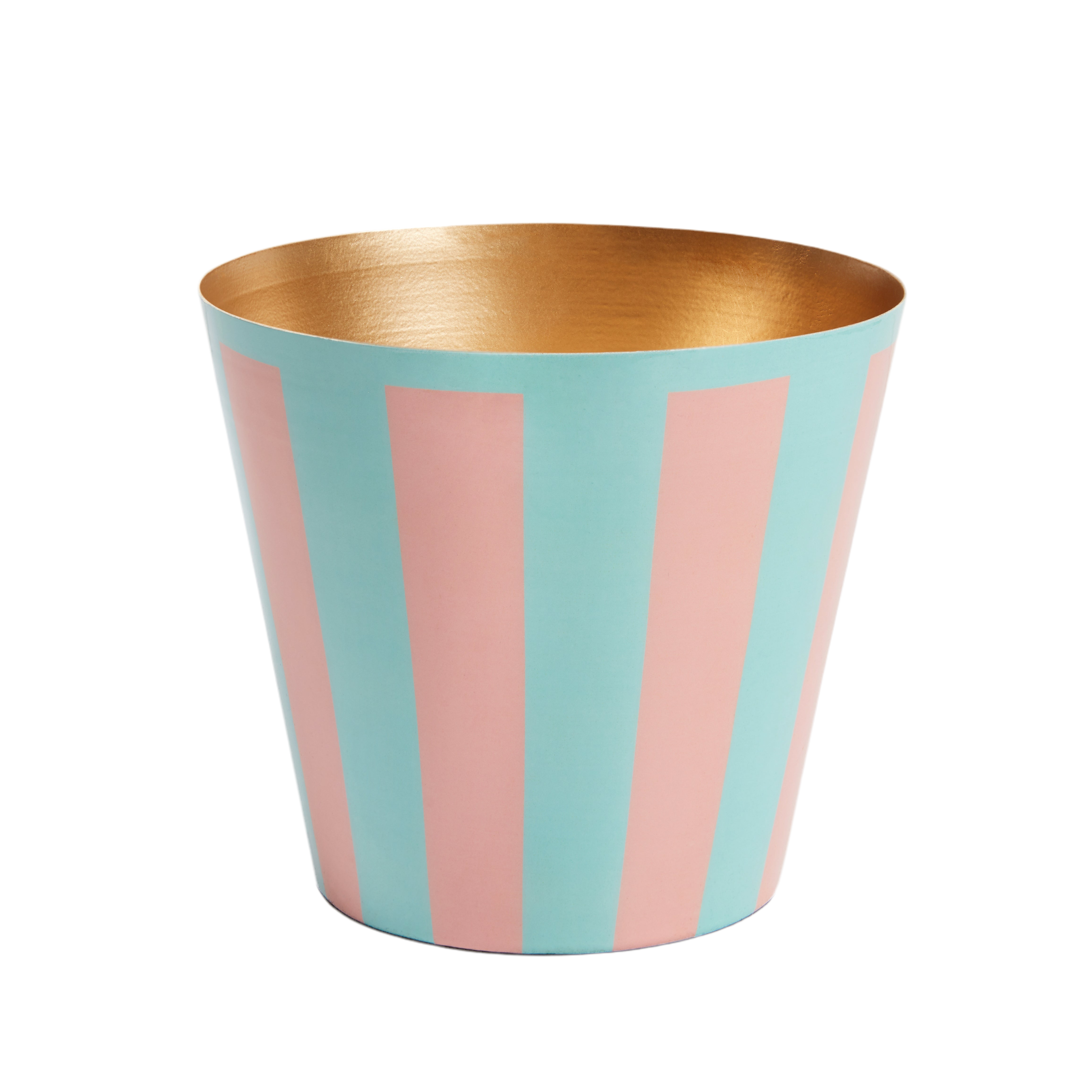 The Penny Planter in Pink and Blue Stripe