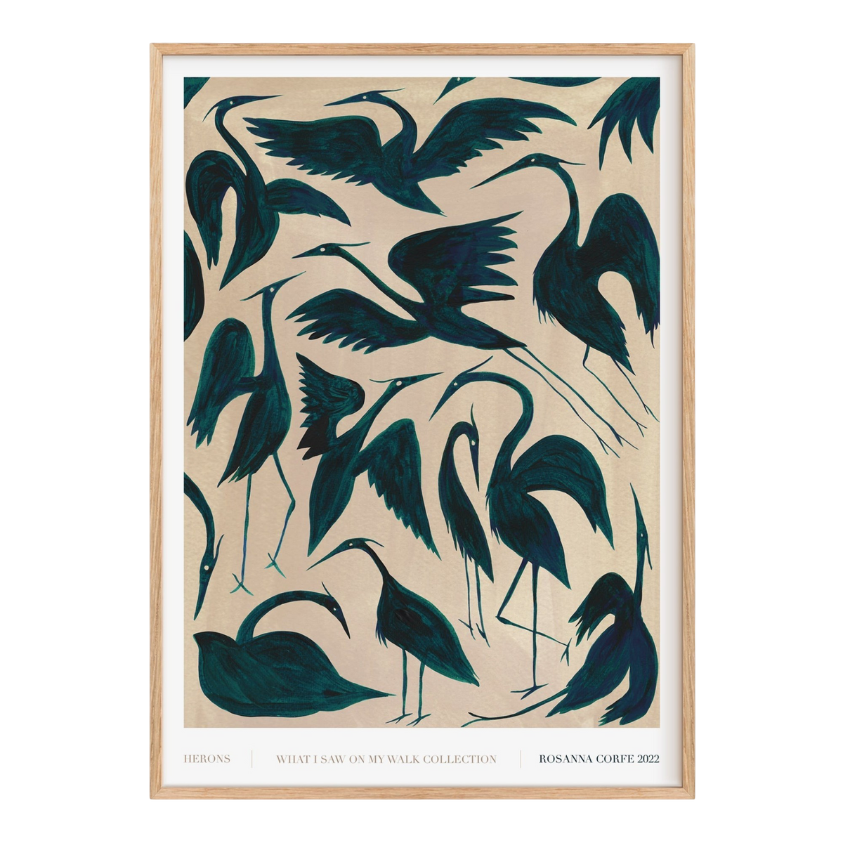 Herons Pattern Art Print