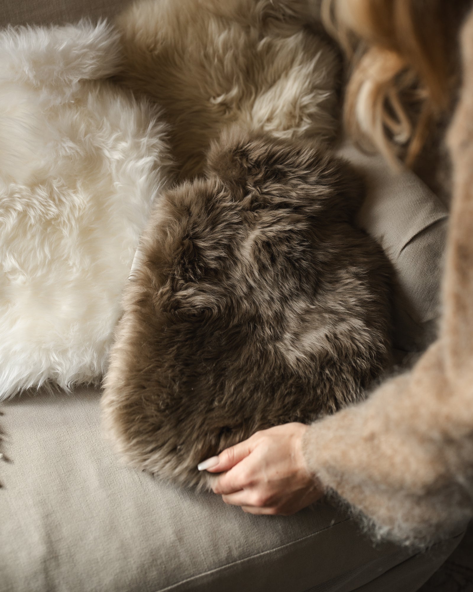 Sheepskin Hot Water Bottle | Taupe