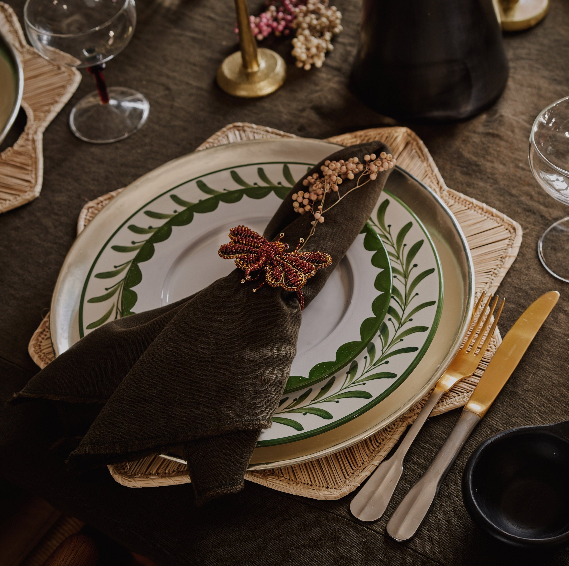 Helecho Dinner Plate | Fern Green