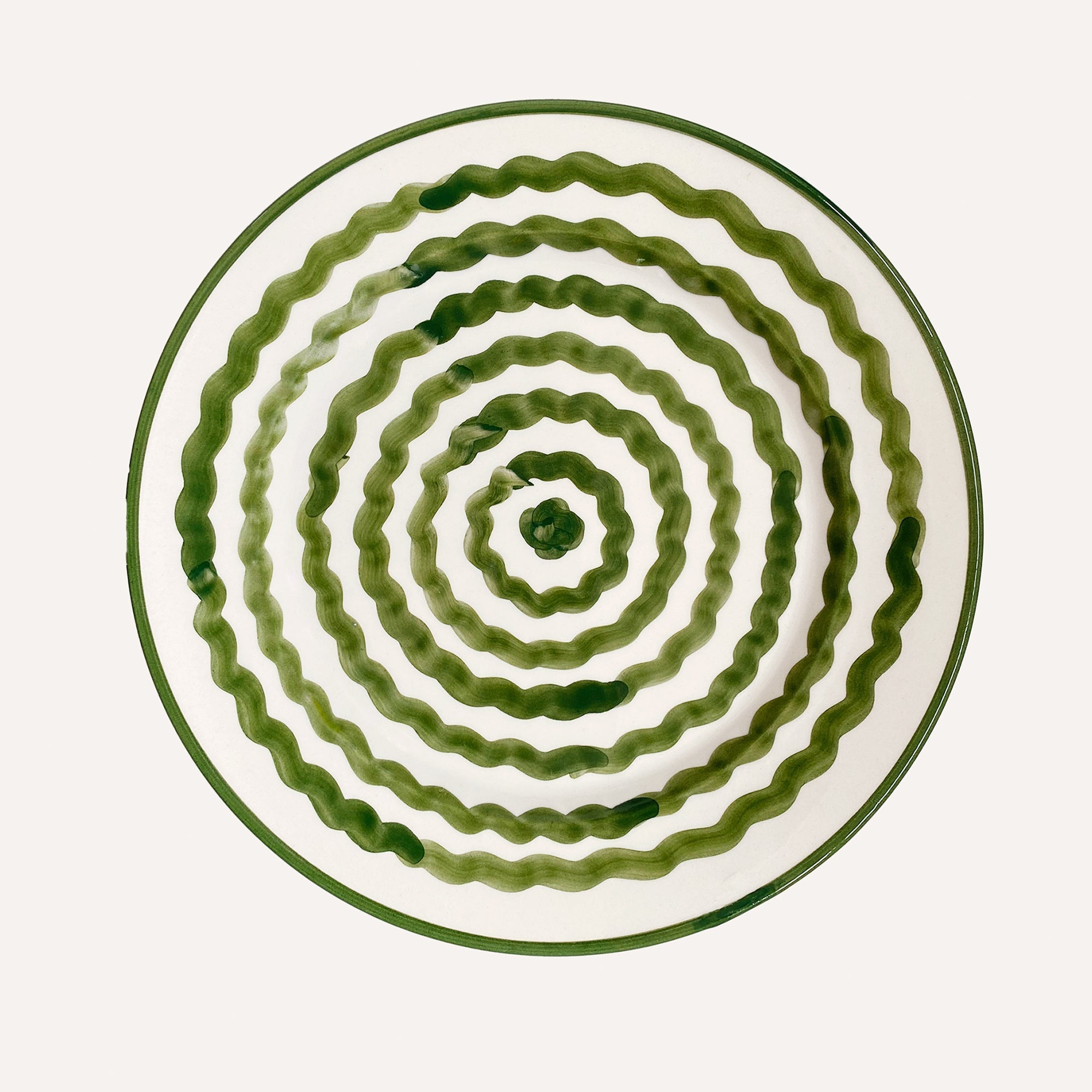 Dinner Plate - Ondas - Fern Green