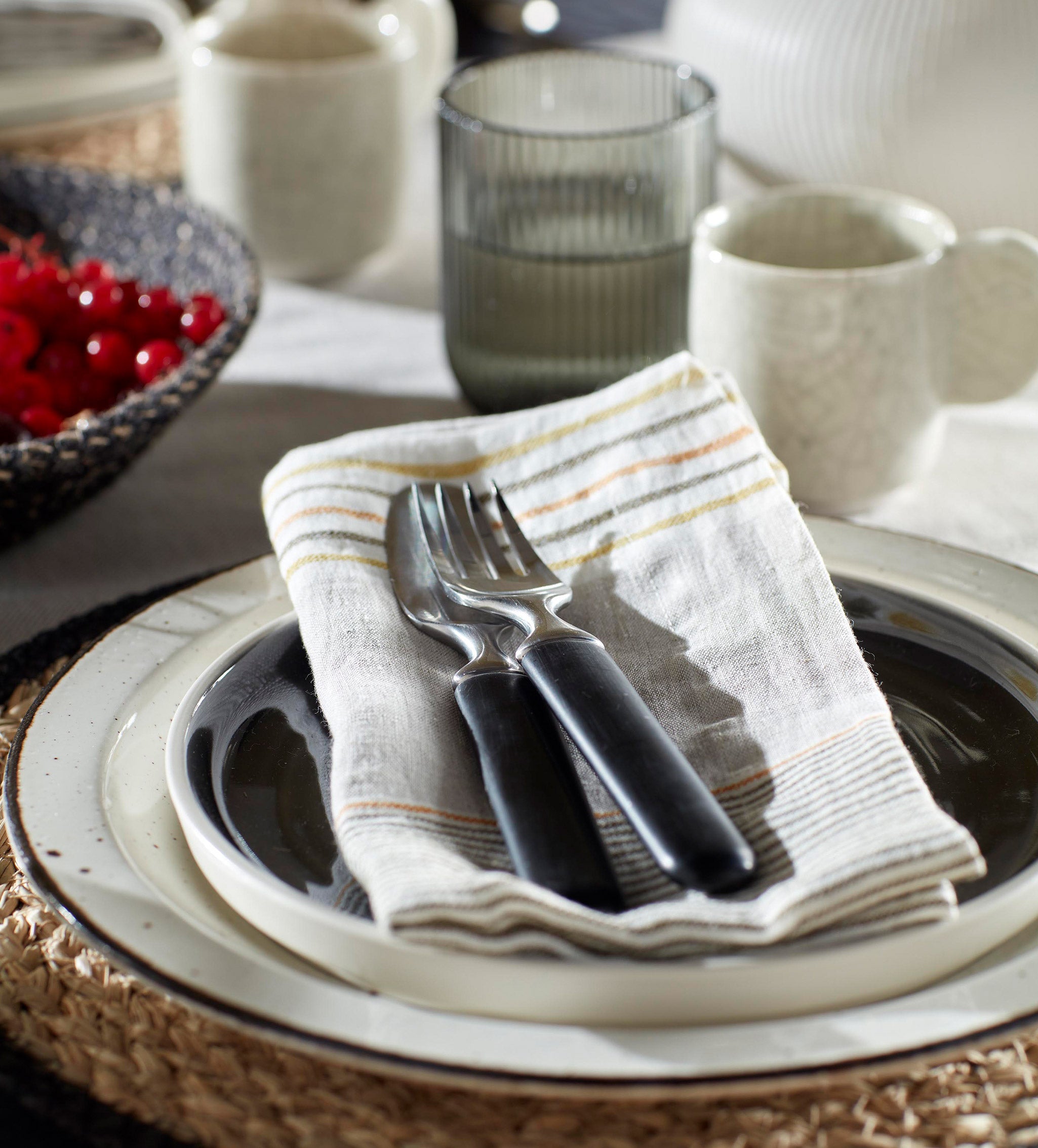 Sophie Stripe 100% Linen Napkins - Set of 4