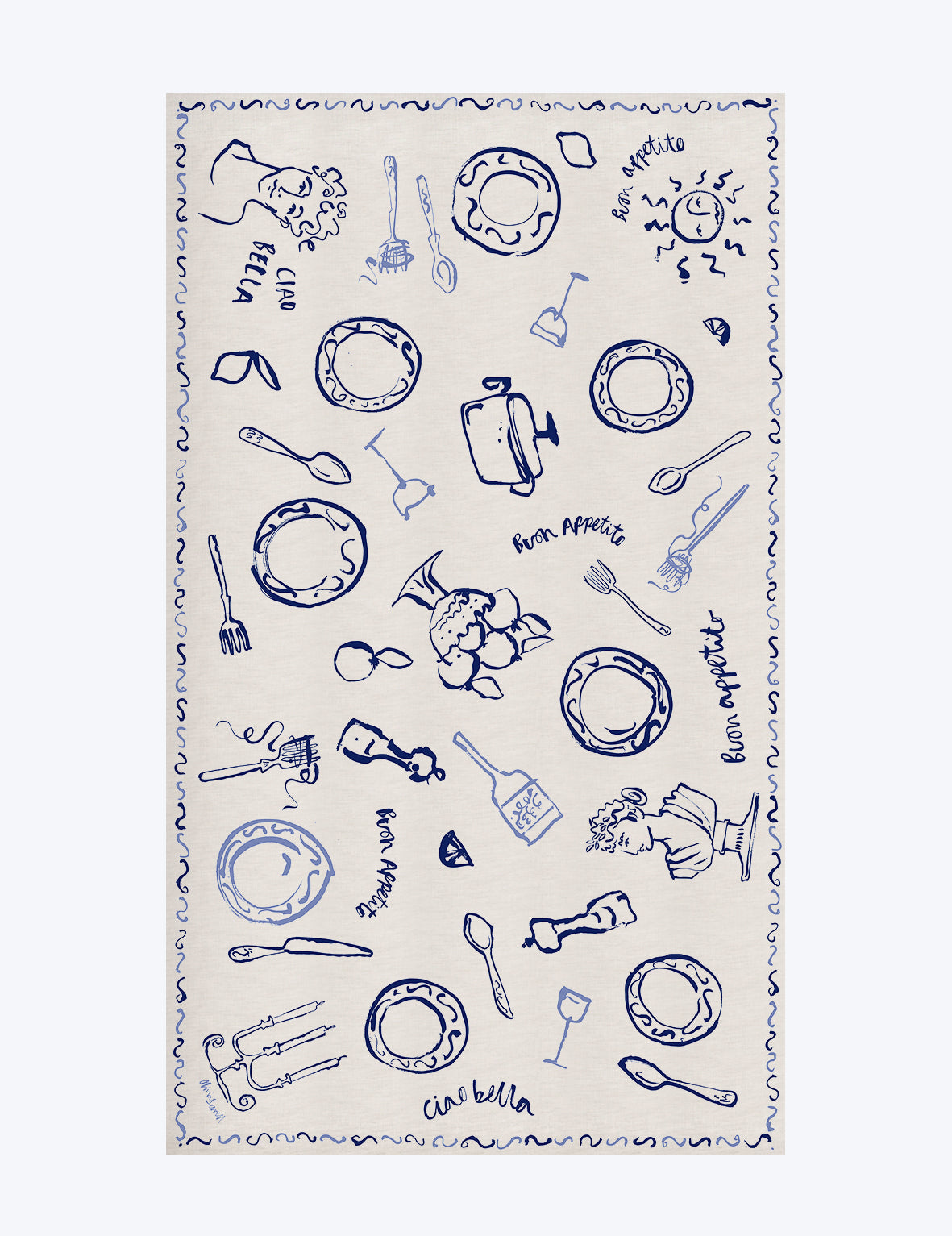 Ciao Bella Linen Tablecloth