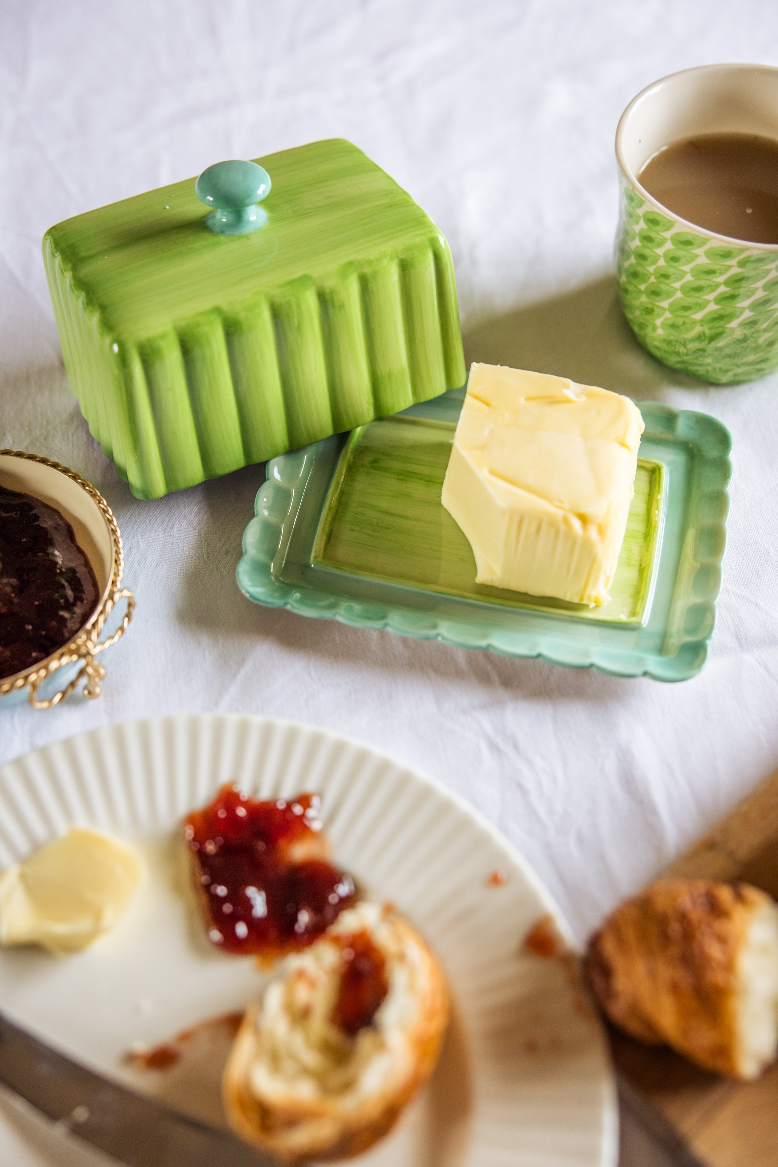 Butter Dish | Green & Blue