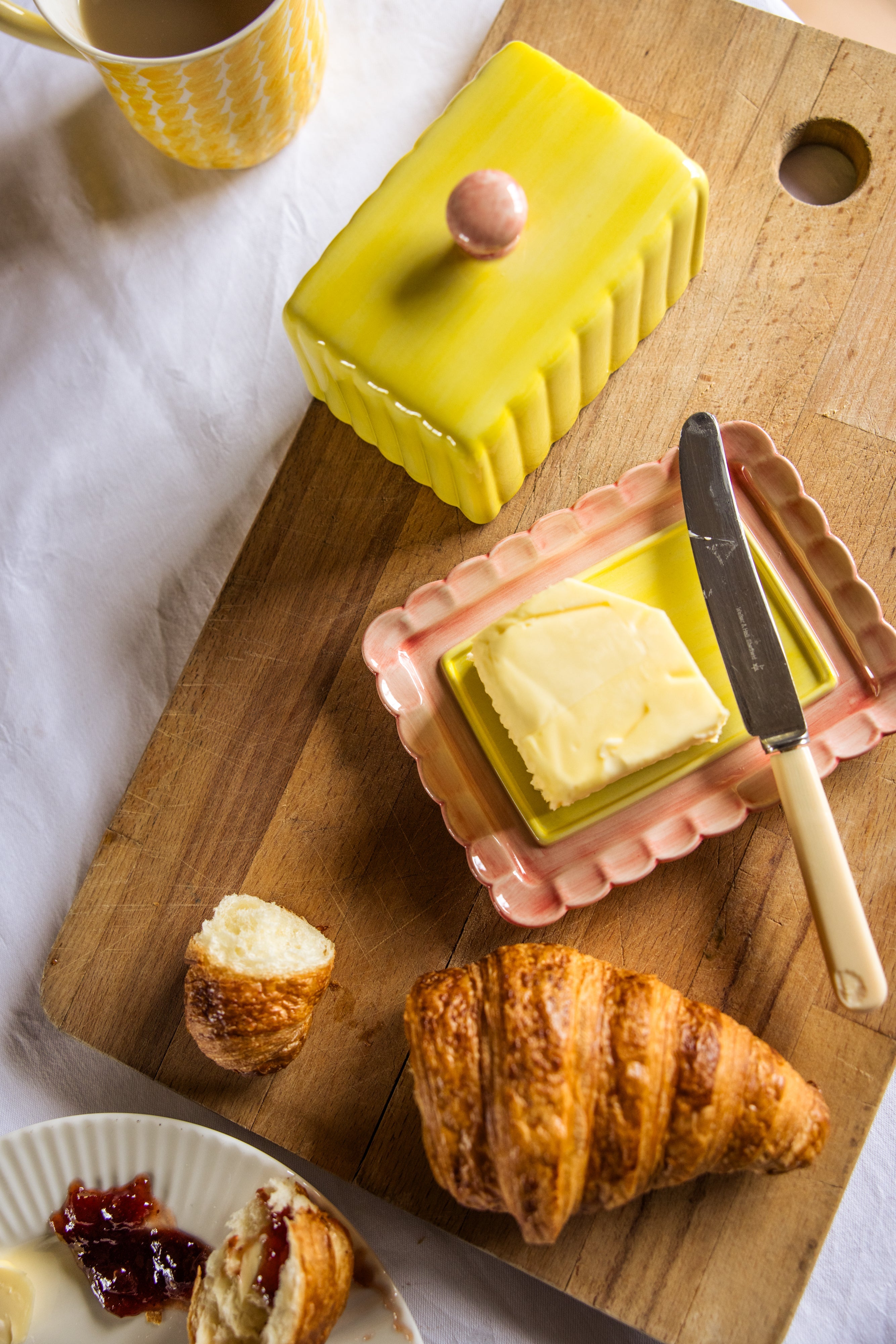 Butter Dish | Yellow & Pink