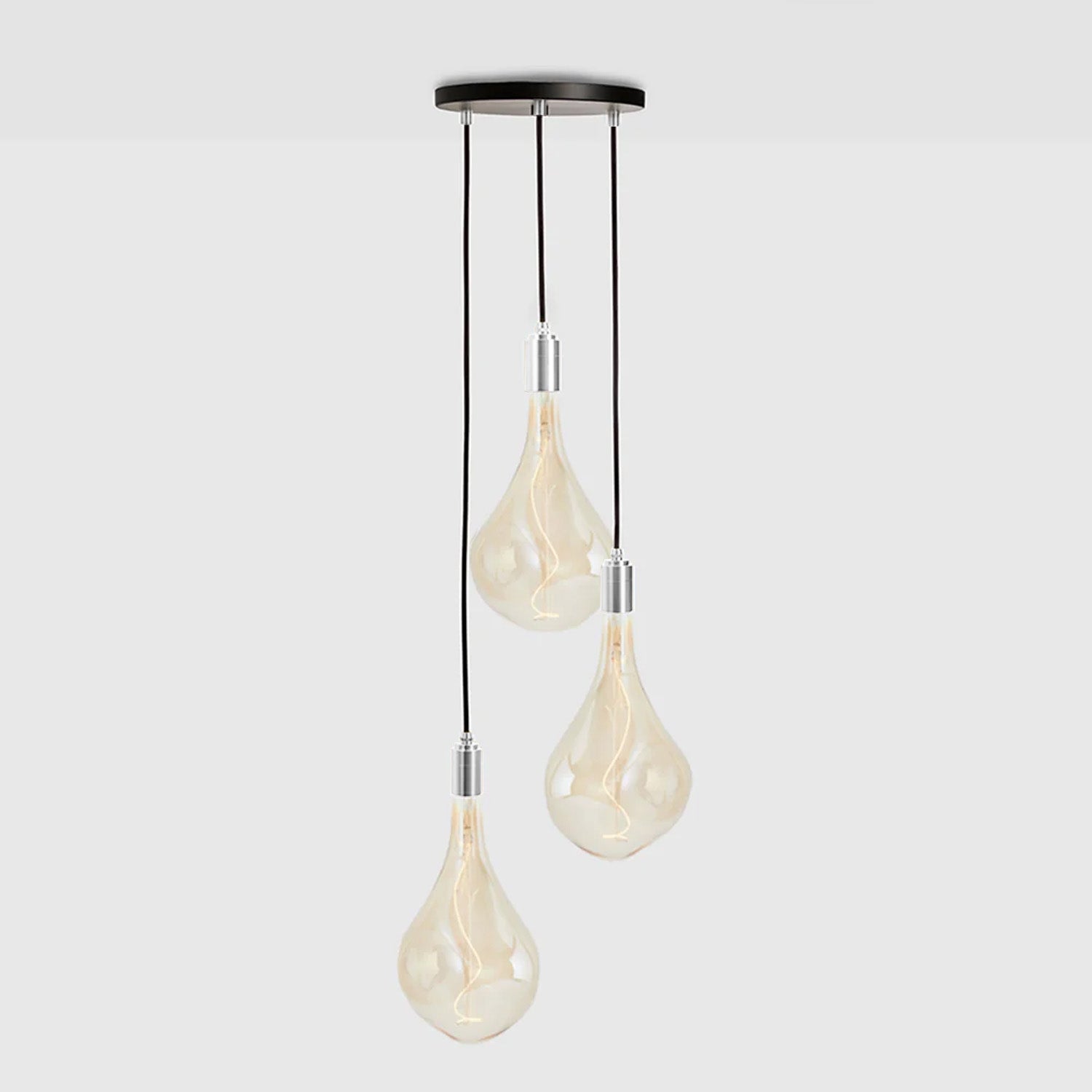 Triple Pendant in Stainless Steel + Voronoi III