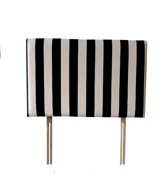 Striped Upholstered Linen Headboard | Double