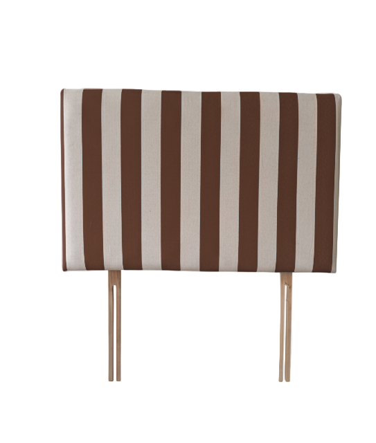 Striped Upholstered Linen Headboard | King