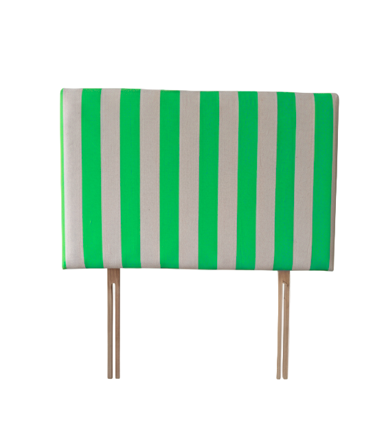Striped Upholstered Linen Headboard | Single