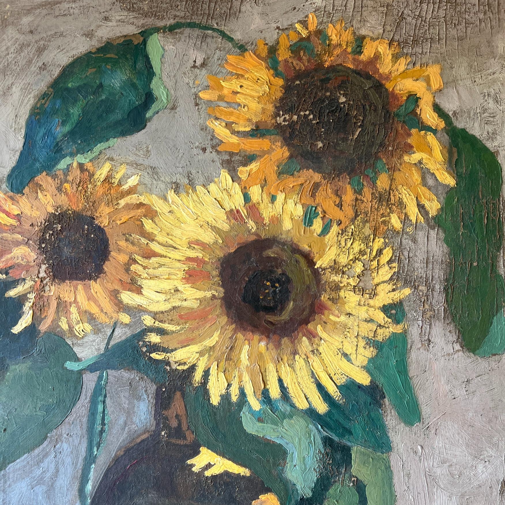Vase of Sunflowers Oil Painting