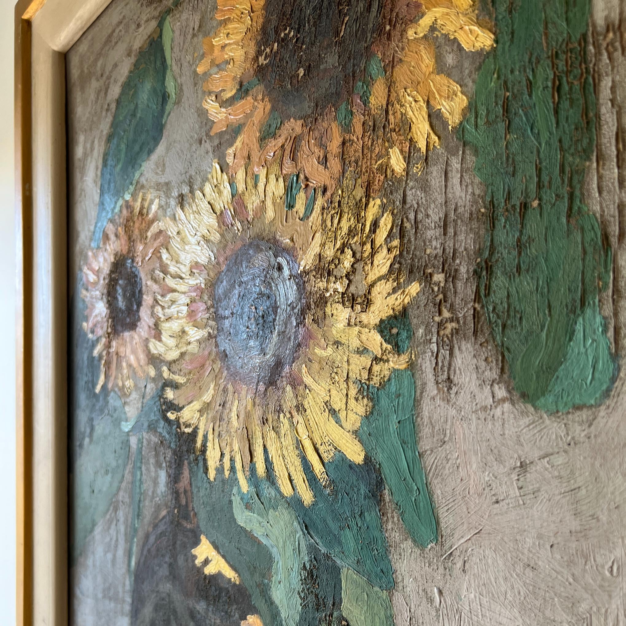 Vase of Sunflowers Oil Painting