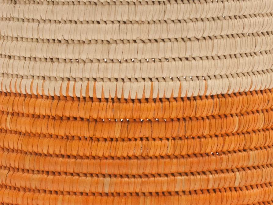 Wapi Orange Colour Block Lidded Laundry Basket